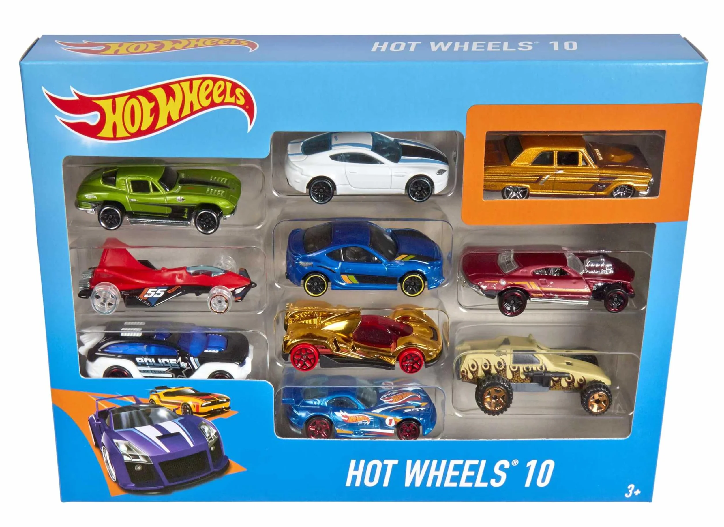 Hot Wheels Coffret 10 Voitures 1:64 Jouet Enfant 4 Ans+