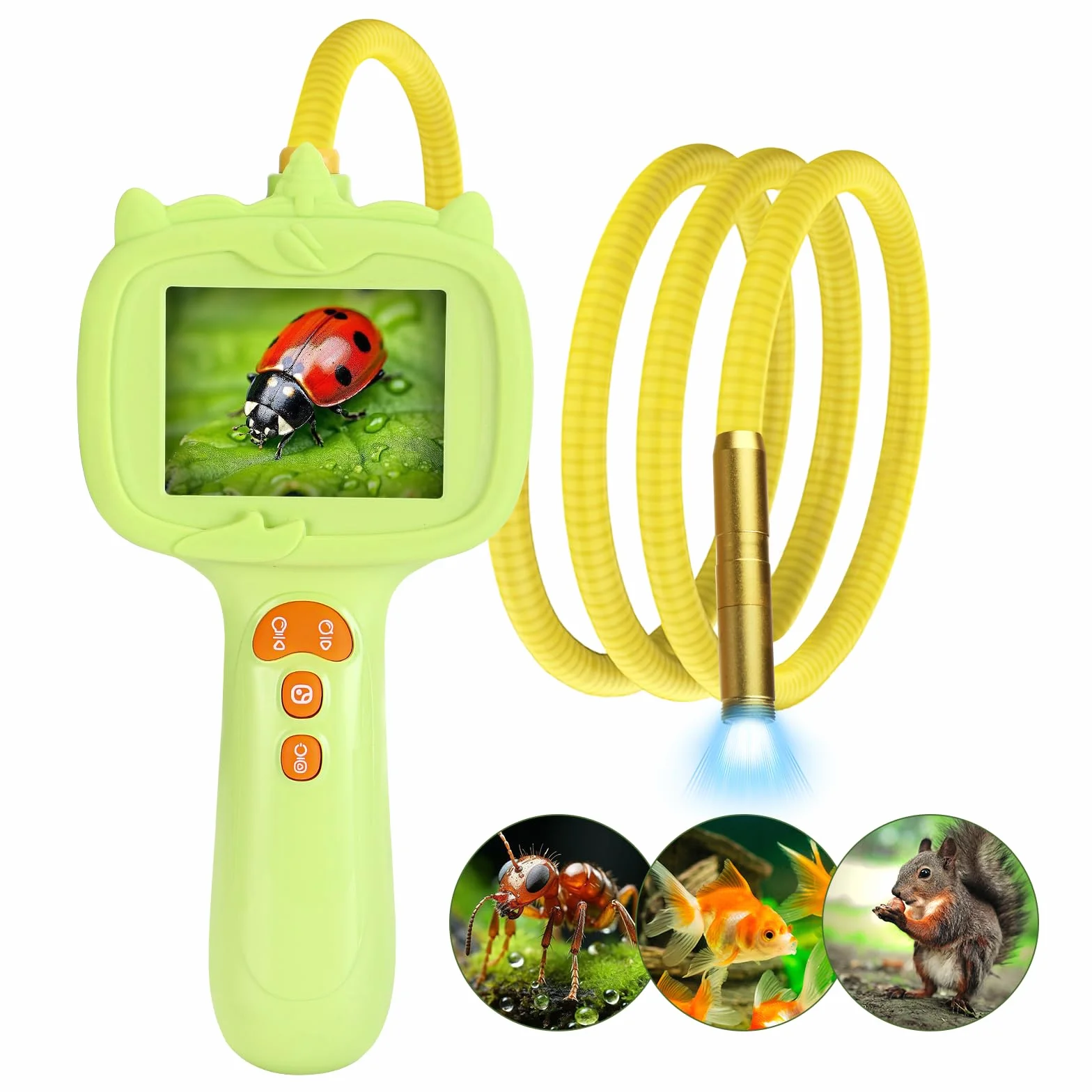 Sprifityy Endoscope pour Enfants, caméra endoscopique étanche avec lumière, Jouet STEM extérieur