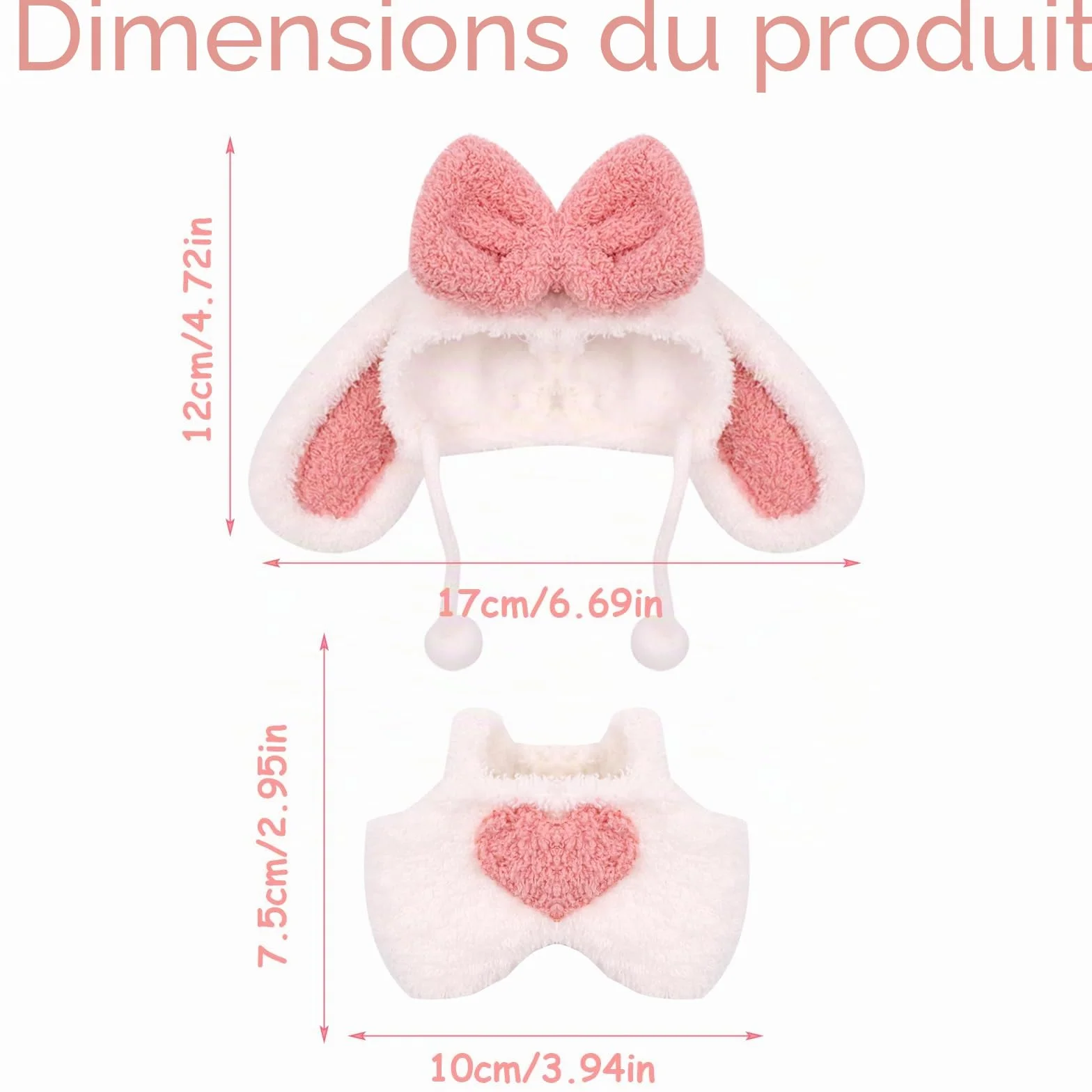 Vêtements pour Peluche bubu 17 cm - Pull à Capuche DIY - Cadeaux pour Enfants