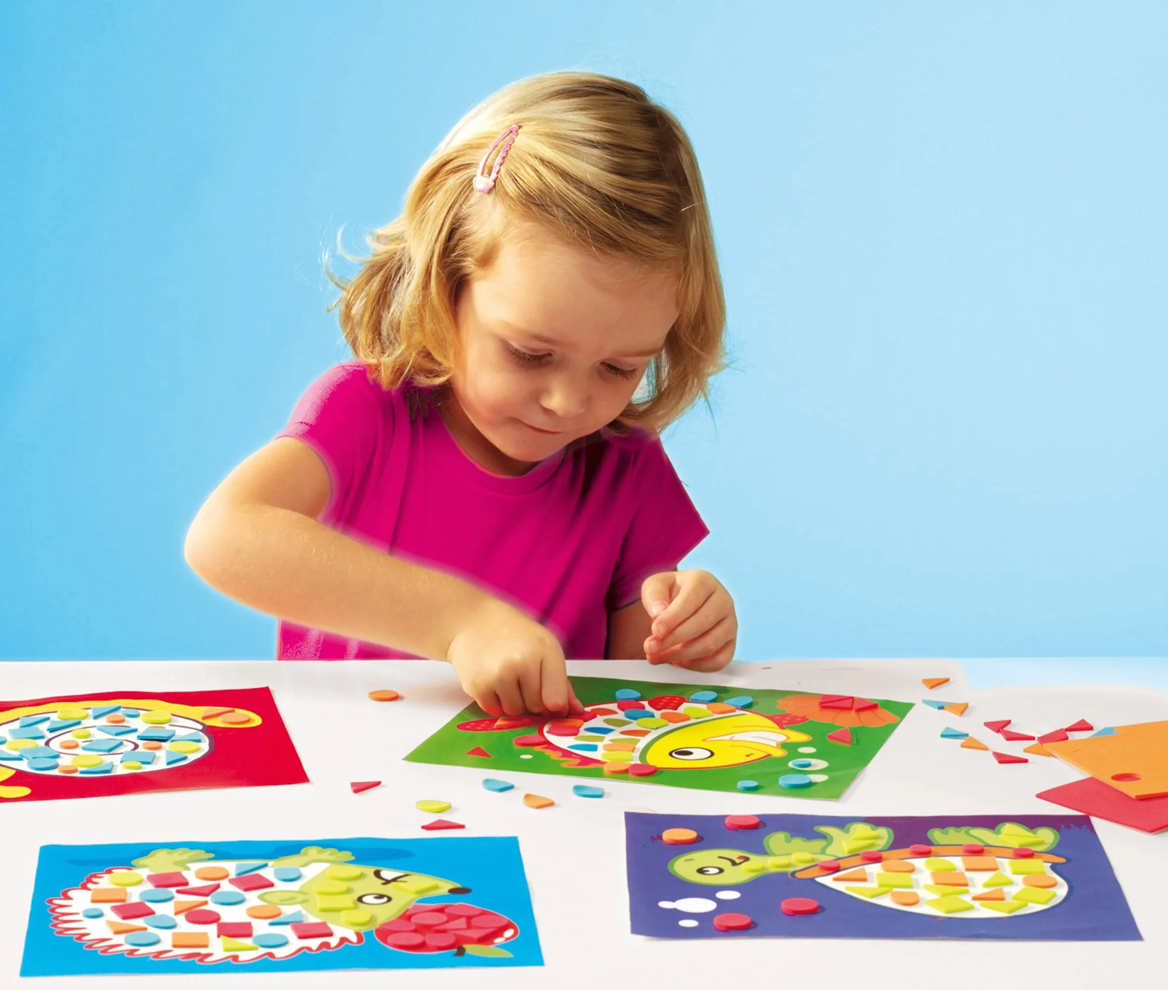 SES Creative Mosaique Loisir Creatif 12 Cartes Autocollants Multicolore Enfants 3 Ans