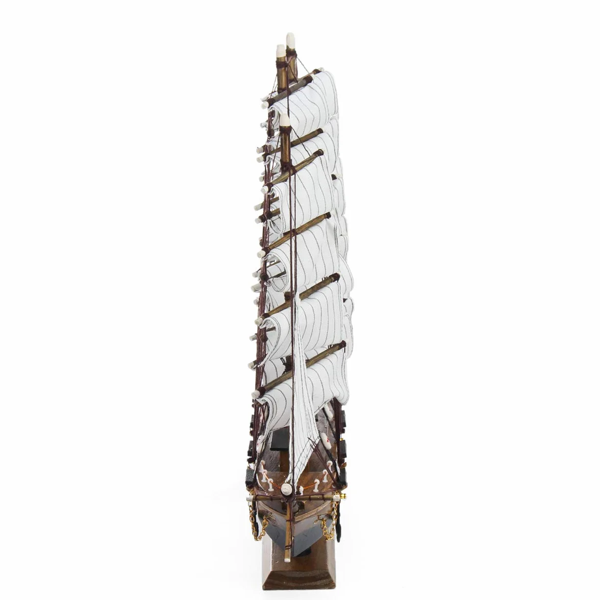 CCChaRLes 50Cm À La Main En Bois Bateaux À Voile Modèle Assemblée Nautique Navire Schooner Bateau Décorations Cadeau