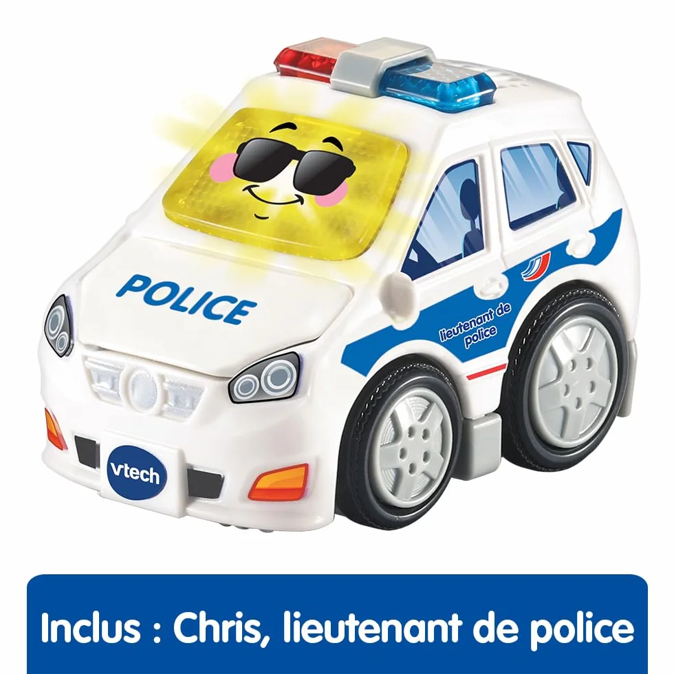 VTech Tut Tut Bolides Série Pro Coffret Trio Pro 3 Voitures Enfant Police Camion de Pompiers Voiture de Course Jouet Musical Sonore Cadeau Enfant 2-6 Ans