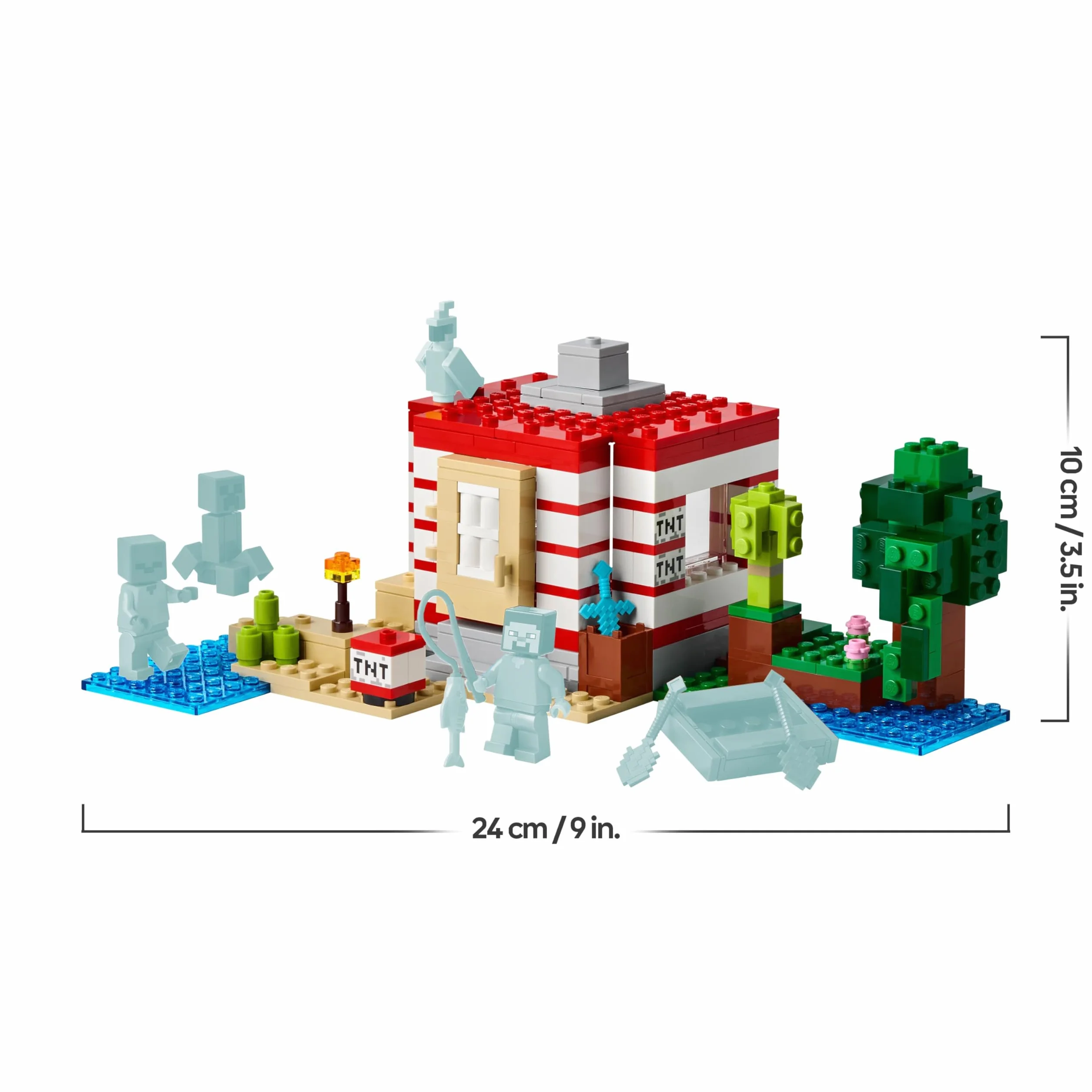 LEGO Minecraft La Maison en TNT de la Jungle 21275 Jouet Interactif avec Figurines Steve Creeper Zombie Fonction TNT Cadeau 8 Ans