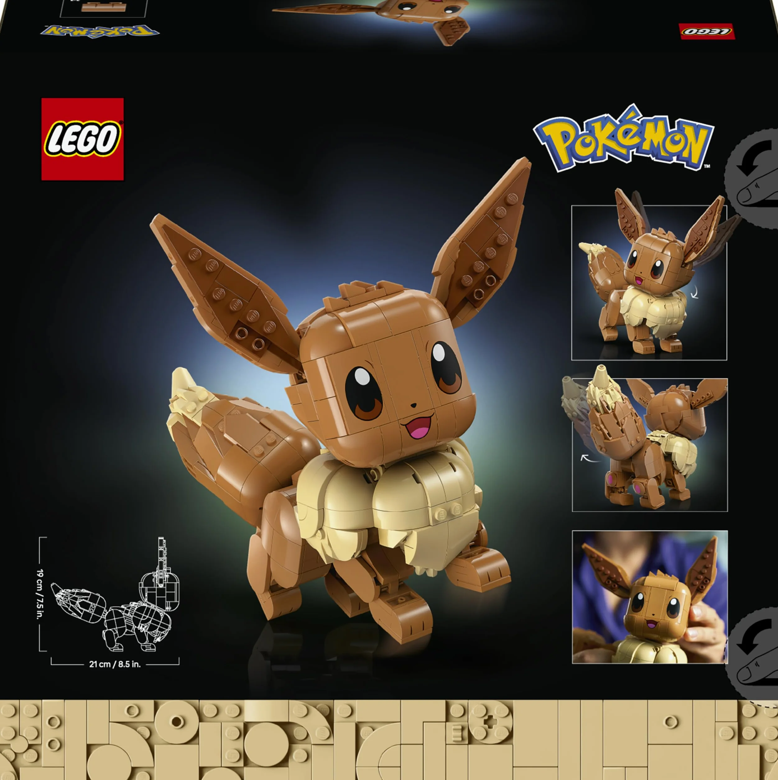LEGO Pokémon Évoli Figurine Set de Construction pour Adulte Maquette Anime 72151