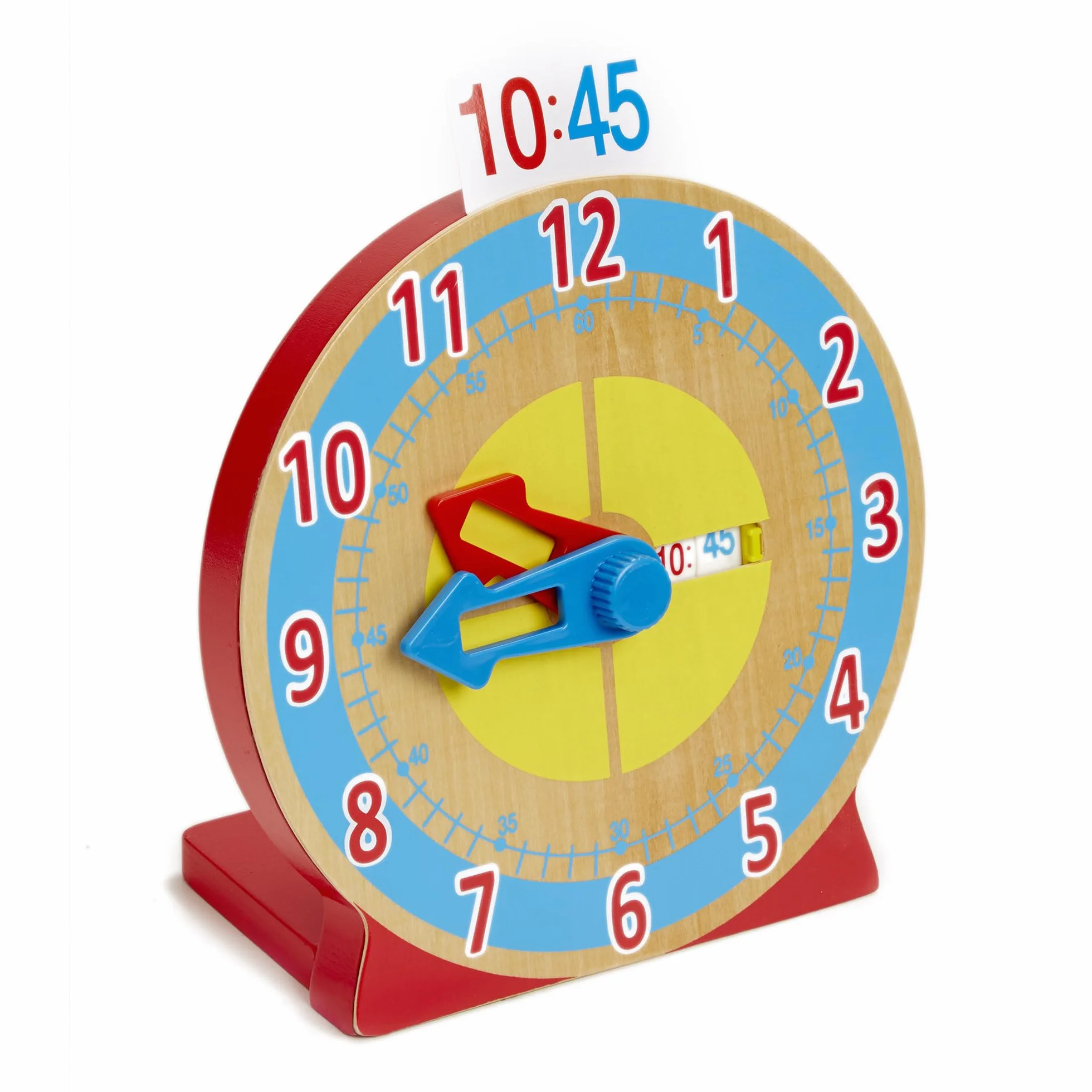 Melissa & Doug Horloge Tourne Et Dis L'Heure Jeu Éducatif Montessori Jouet en Bois Cadeau Enfant 4 Ans+