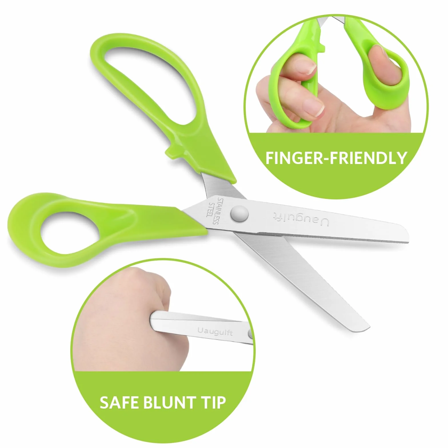 Ciseaux de sécurité enfants acier inoxydable 12,7 cm lot de 12