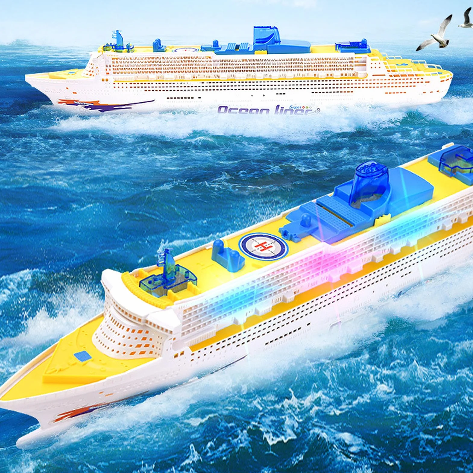 Jouet de Bateau de Croisière avec Lumière et Son pour Enfants
