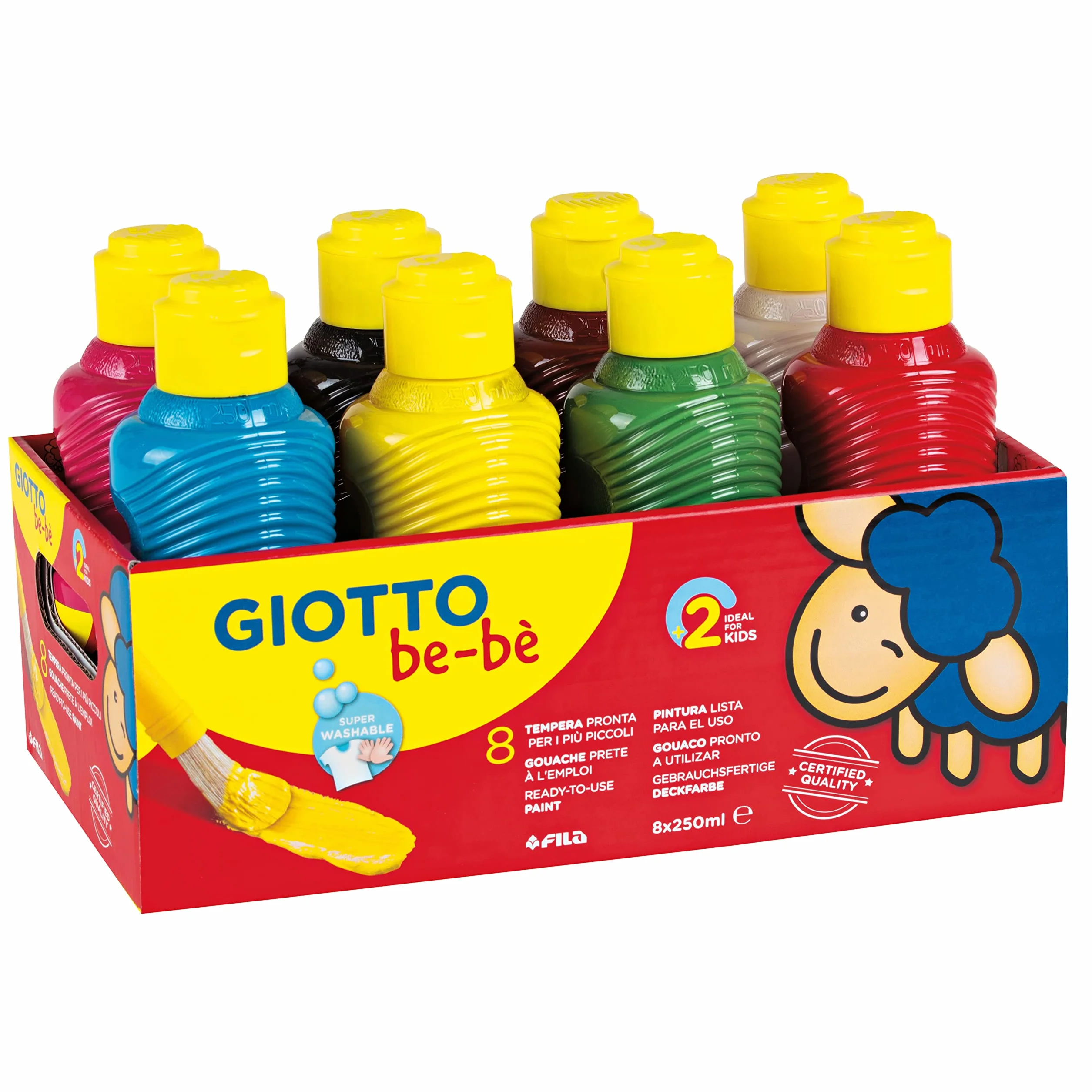 GIOTTO be-bè Super Paint Set gouache 8 x 250ml