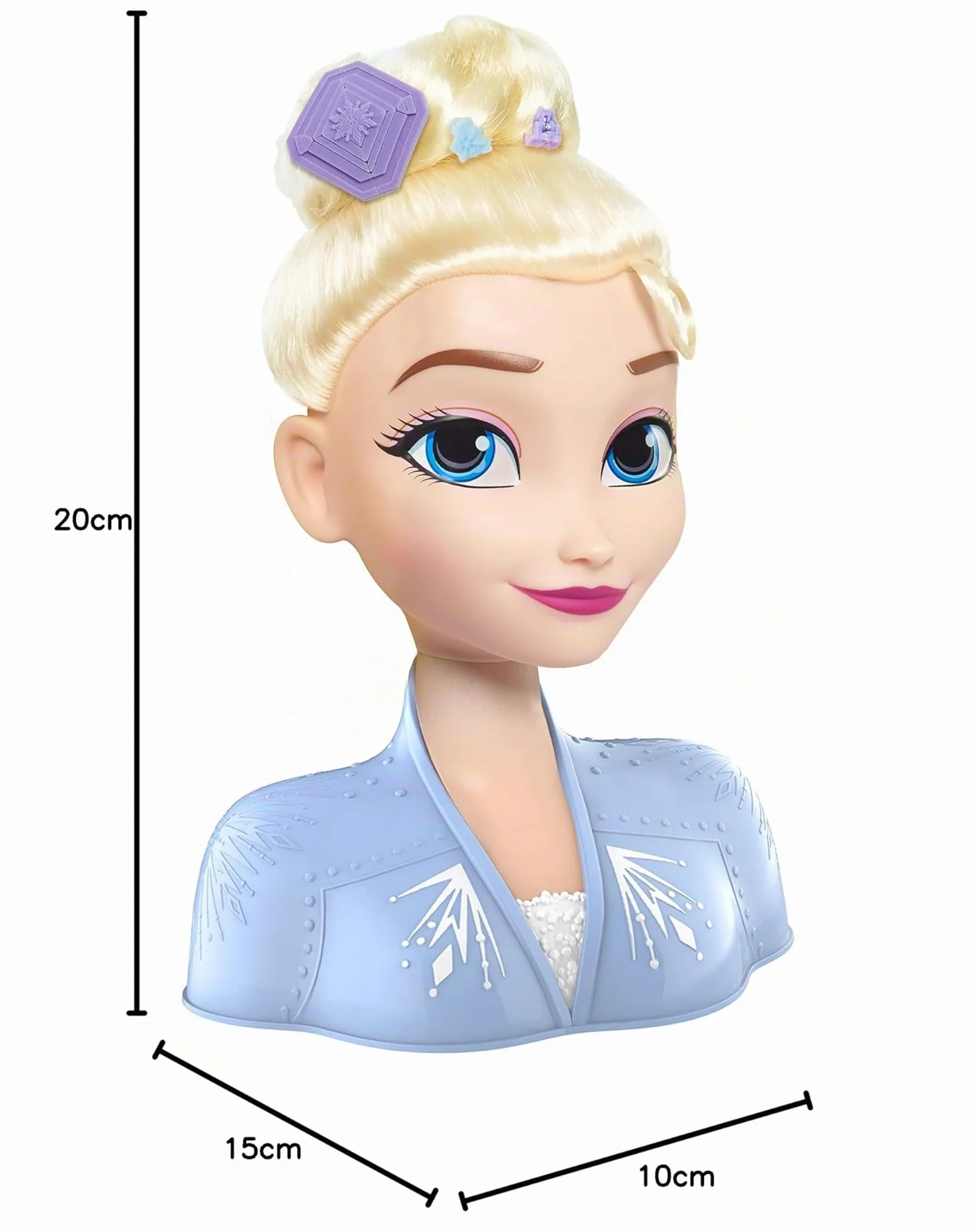GIOCHI PREZIOSI LA REINE DES NEIGES 2 Elsa Tête à Coiffer Basic 14 Accessoires de Coiffure Jouet Enfants 3 Ans FRND2
