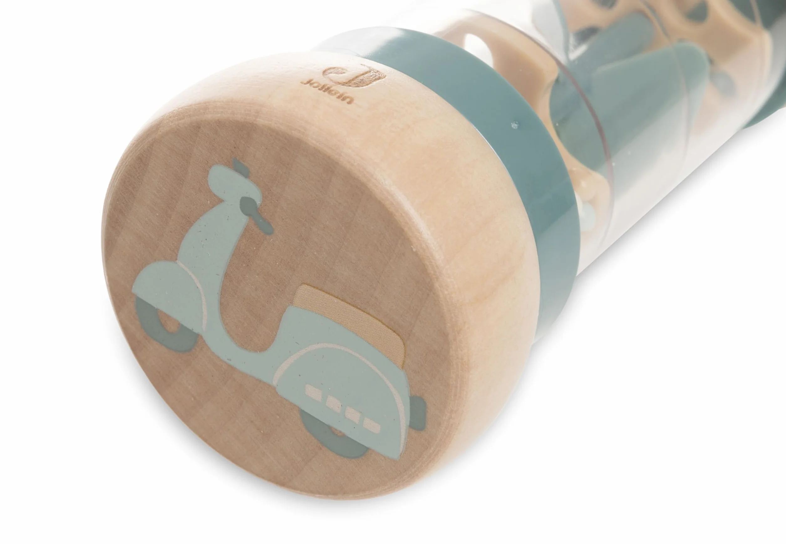 Jollein Jouet de Pluie en Bois pour bébé - Vert lac/Beige