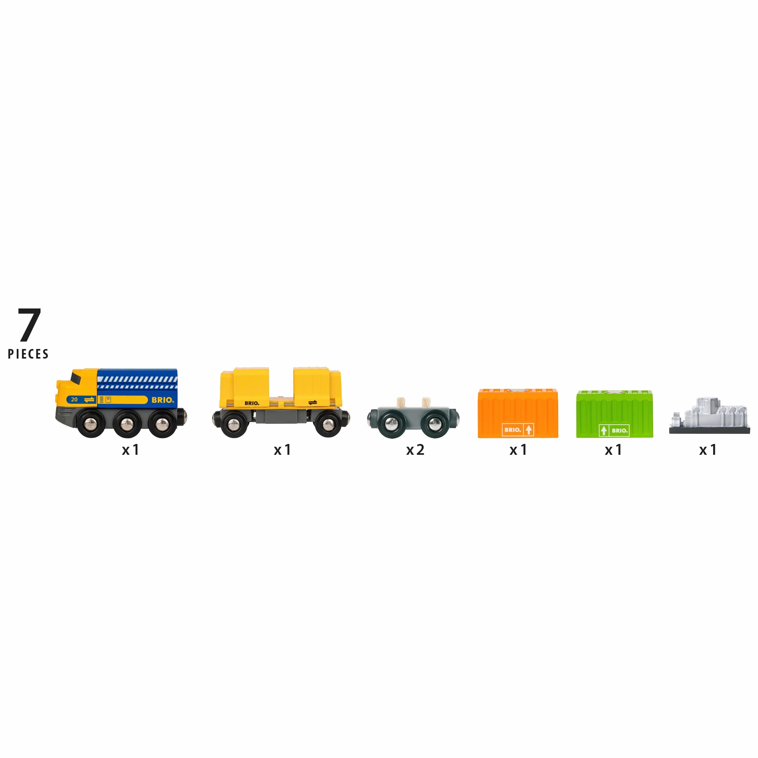 Brio World Long Train de Marchandises Circuit de Train en Bois Système d'Attache Aimantée Jouet 3 Ans