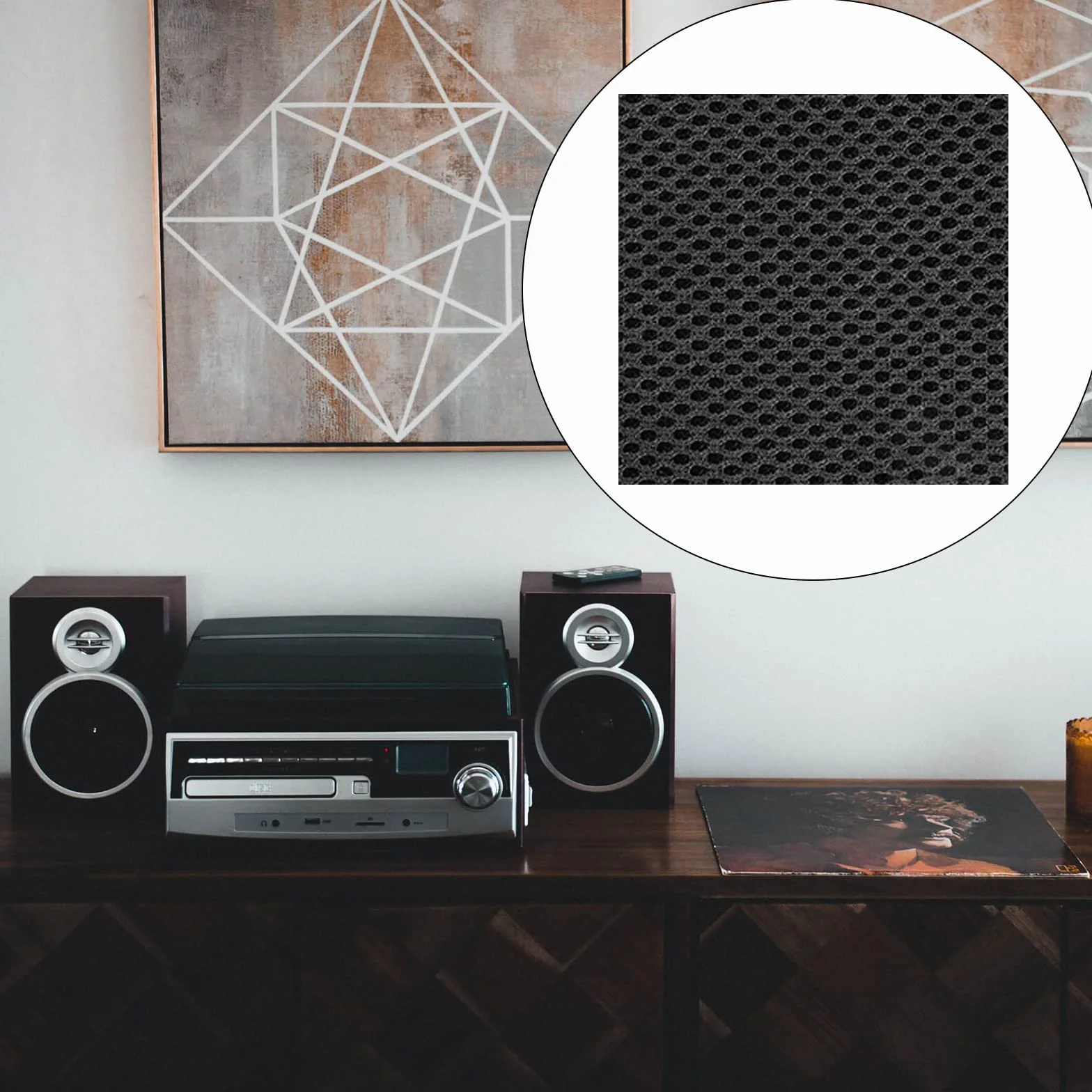Tissu en maille pour haut-parleur Audio Radio stéréo Boîte de son acoustique Protection Gilles