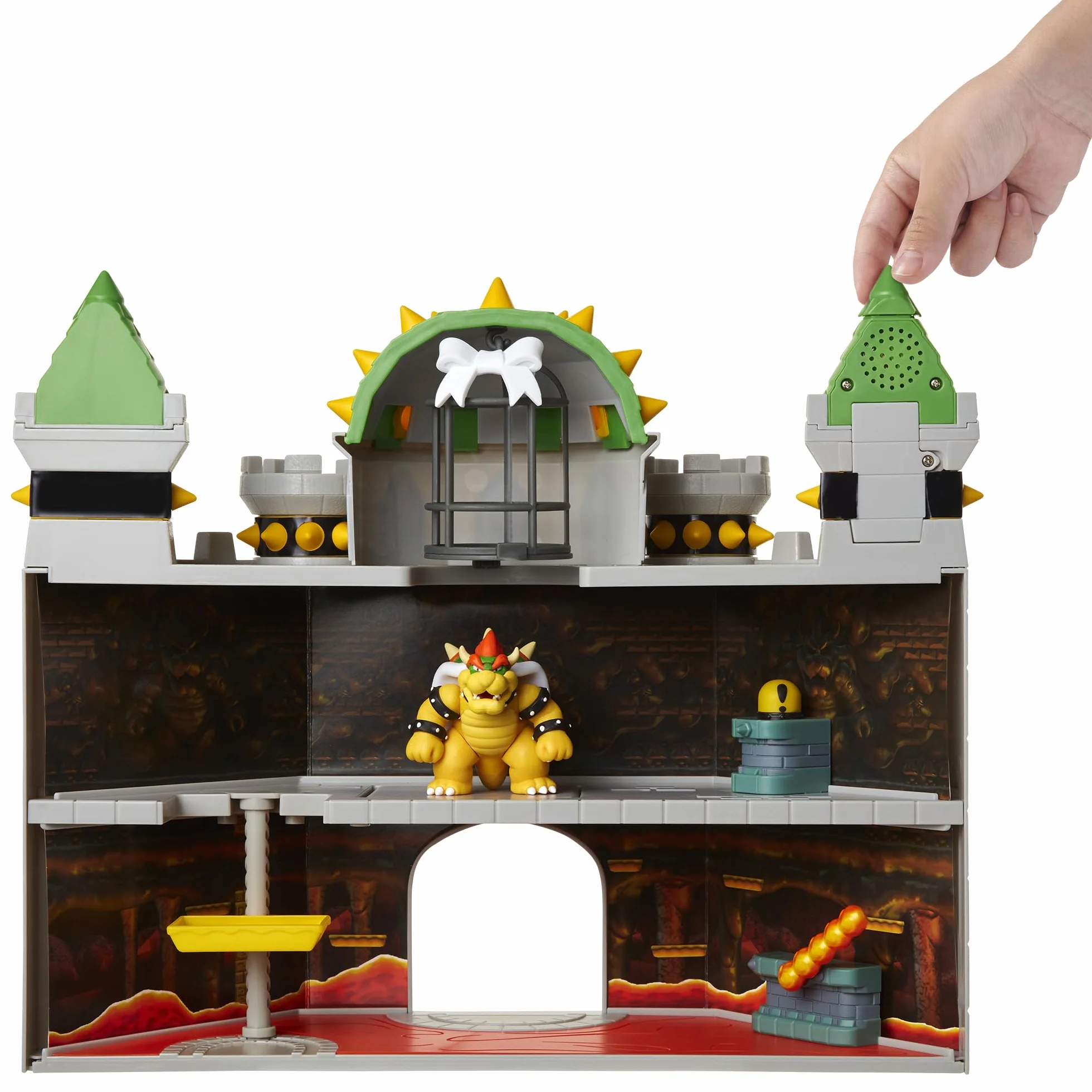 Super Mario Chateau de Bowser Playset Deluxe Figurines Bowser Inclus Effets Sonores