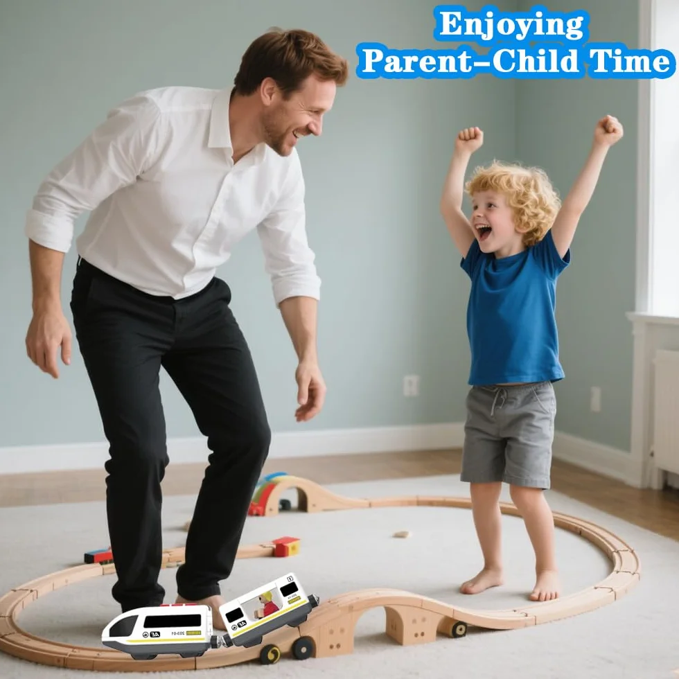 Train Électrique Enfant 3 Ans Locomotives à Piles Connexion Magnétique Haute Vitesse Compatible Thomas Brio