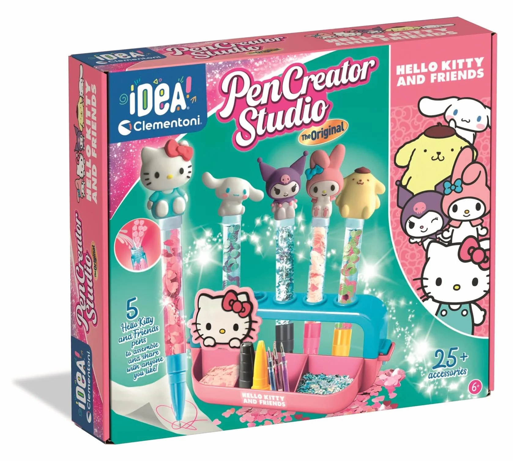Clementoni Atelier Hello Kitty 5 Stylos Figurines Décorations Stickers 6 Ans+