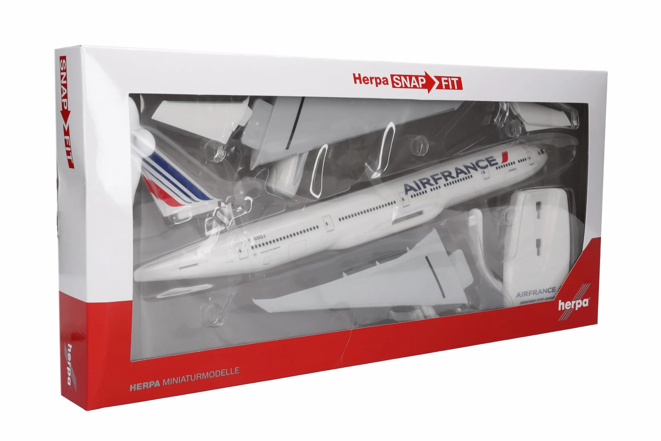 Herpa Air France Boeing 777-300ER 2021 livrée F-GSQJ Strasbourg Multicolore