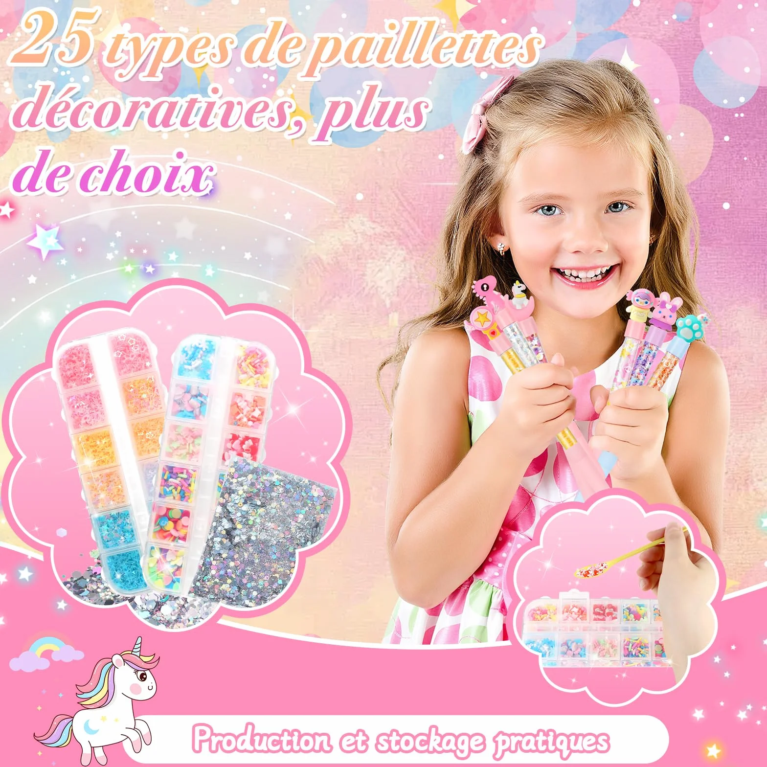 Charmofun Kit de Fabrication de Stylos pour Enfants, 18 Stylos Personnalisés DIY, Activité Manuelle