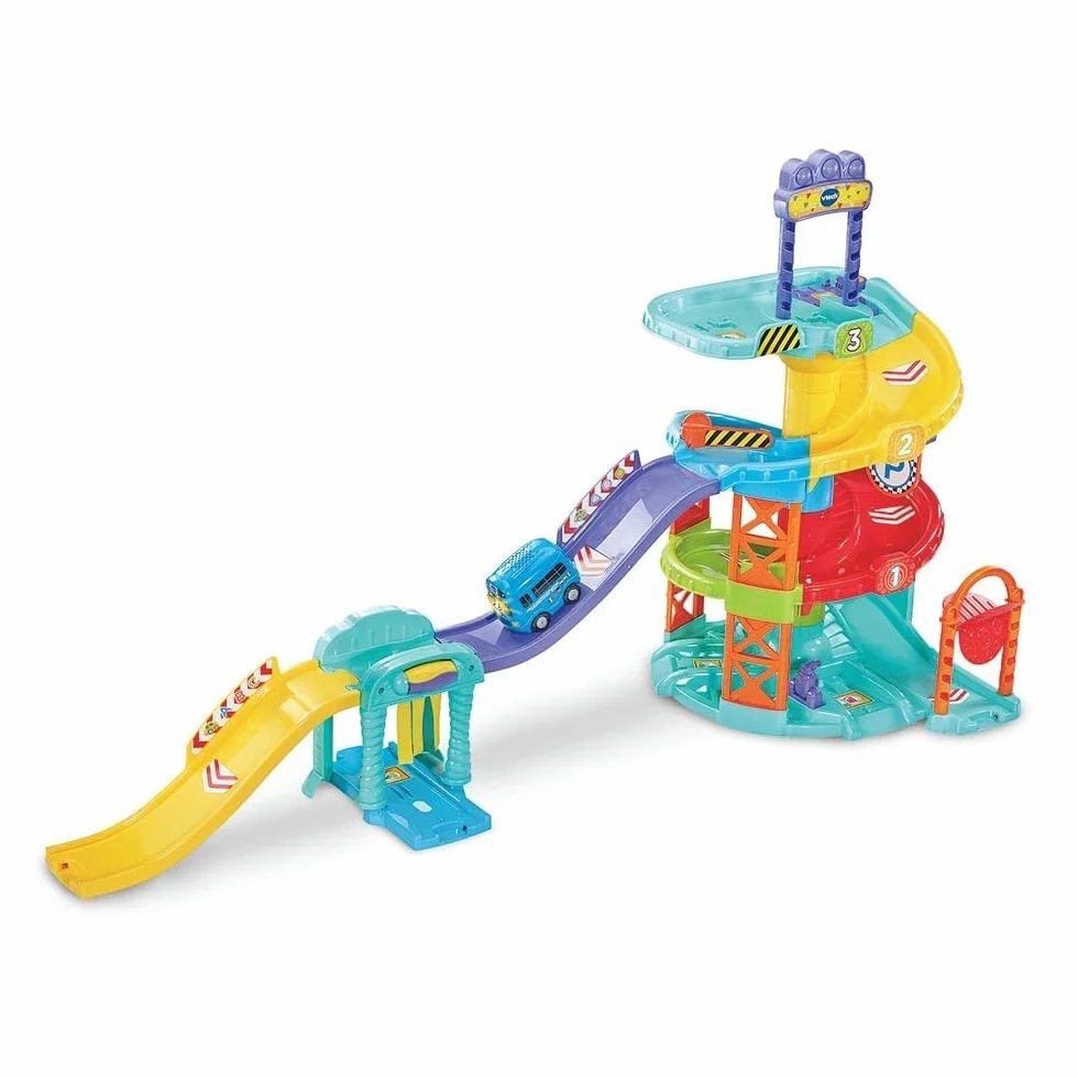 VTech Tut Tut Bolides Globetrotter Super Set Bus Globe-Trotteur Multilingue Circuit Voitures 6 Zones Magiques