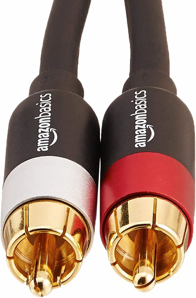 Amazon Basics câble audio RCA 2.4 m plaqué or noir