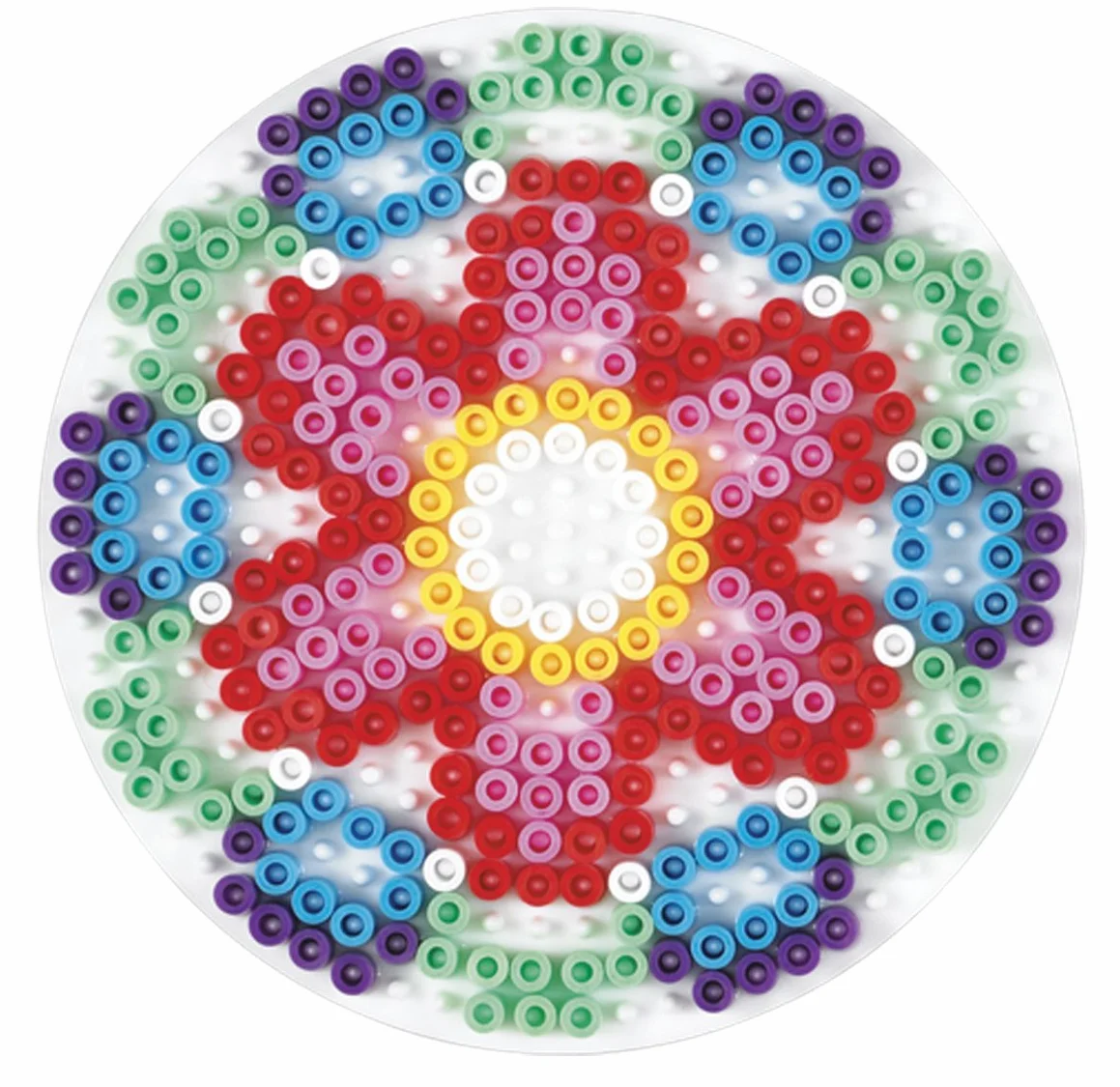 HAMA Plaque ronde midi blanche pour perles à repasser 5 mm loisirs créatifs enfants