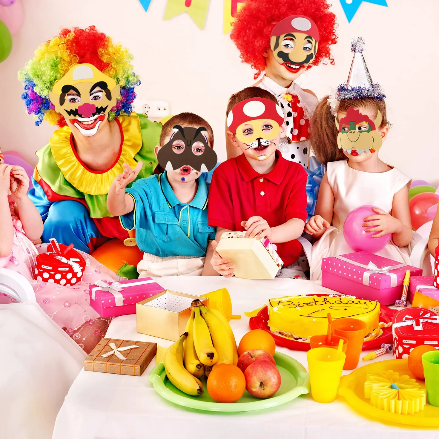 LURICO 12 Pièces Masques pour Enfants, Masque de Feutre, Déguisement Cosplay Fête Anniversaire Halloween Noël