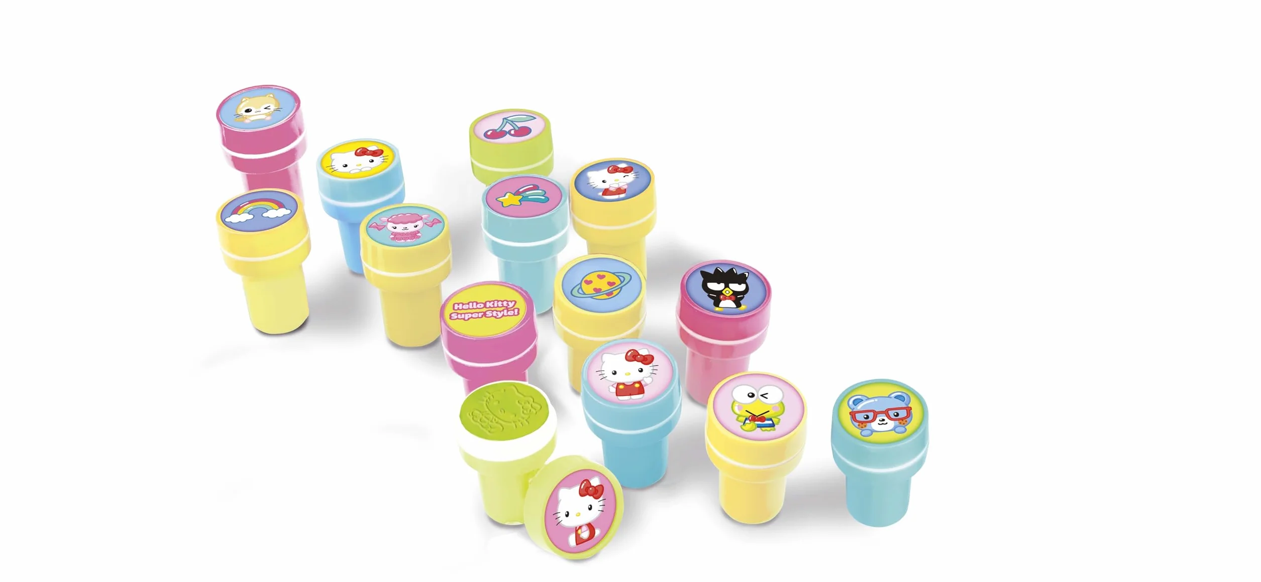 CRAZE HELLO KITTY Set de tampon encreur Enfant - 20 tampons avec bloc de papier, encre lavable