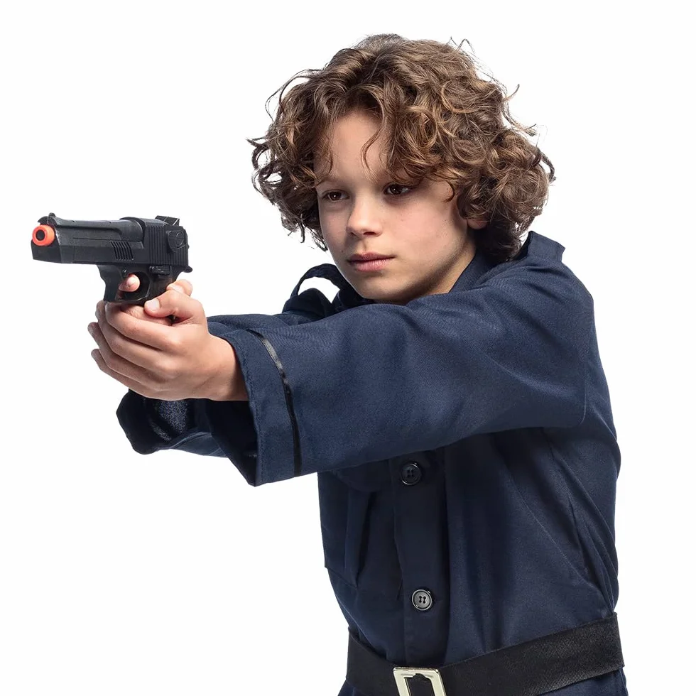 Pistolet de police avec son Boland, Arme jouet, Faux pistolet, Costume Carnaval