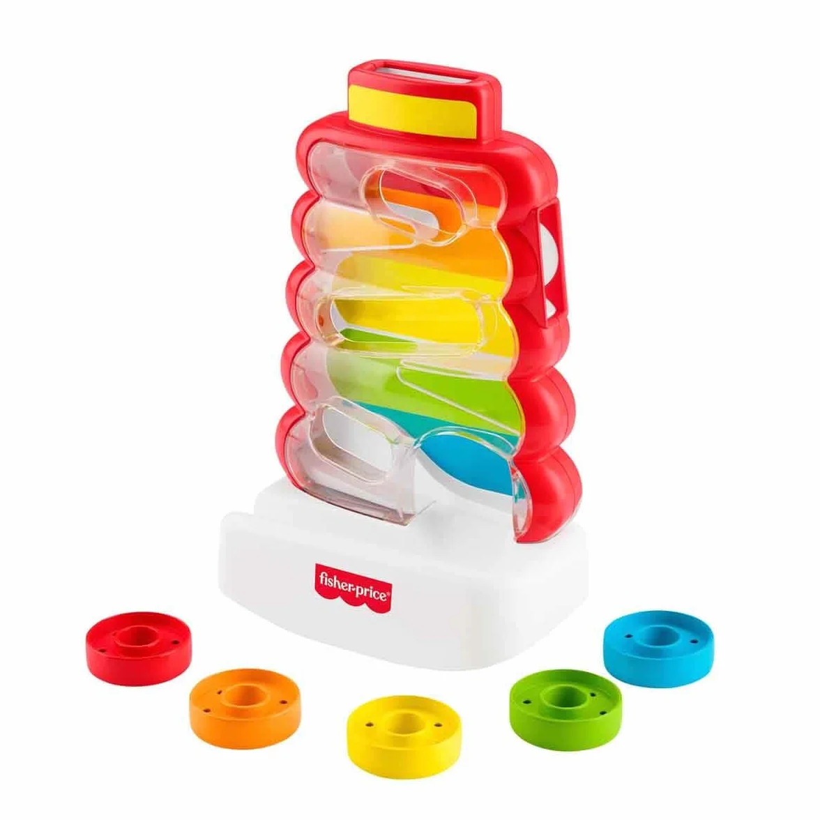 Fisher-Price Empile-Tout Rigolo Jouet d’éveil avec jetons à insérer, 9 Mois, JLB81