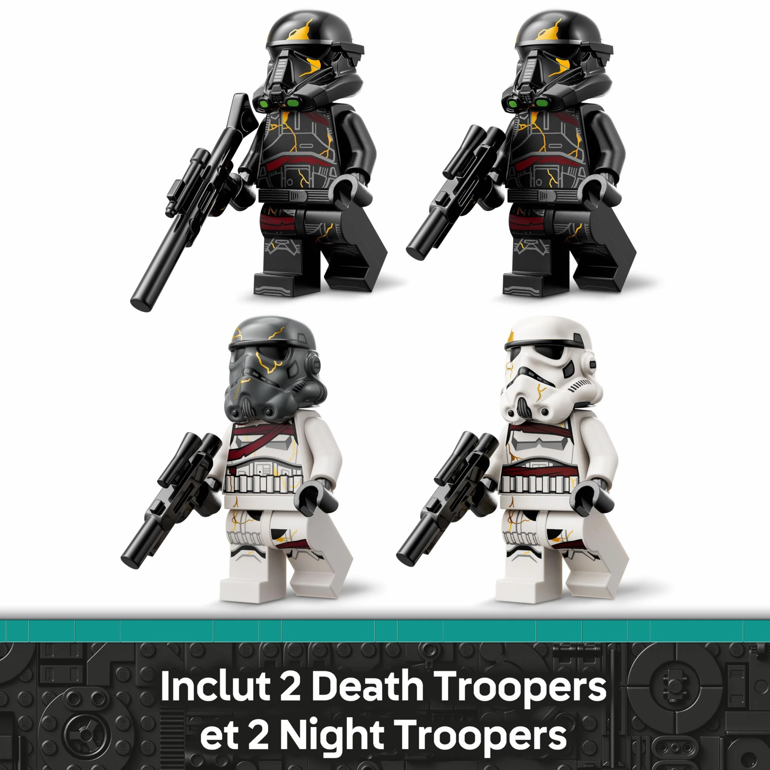 LEGO Star Wars 75412 Ahsoka Pack de Combat Death Troopers Contre Night Troopers Jeu de Construction avec Transporteur 4 Minifigurines Cadeau Collector pour Garçon dès 6 Ans