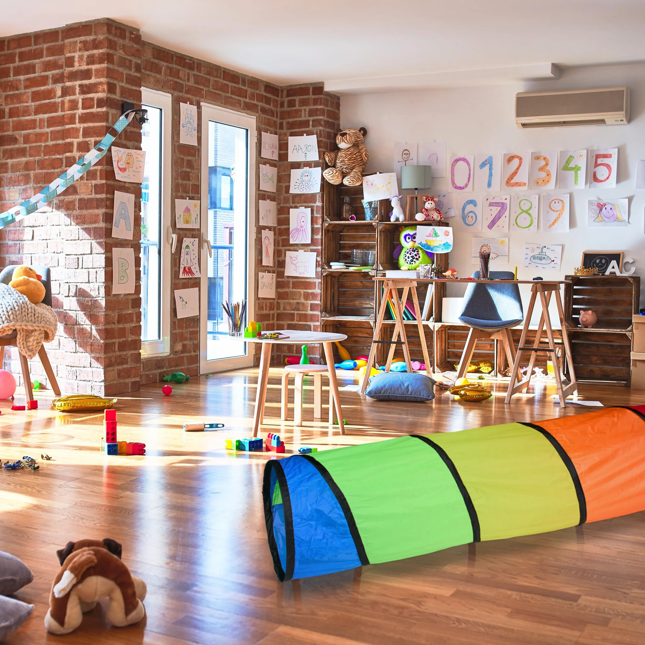 Relaxdays Tunnel de Jeu pour Enfants 180 x Ø 46 cm Pop-up Polyester coloré