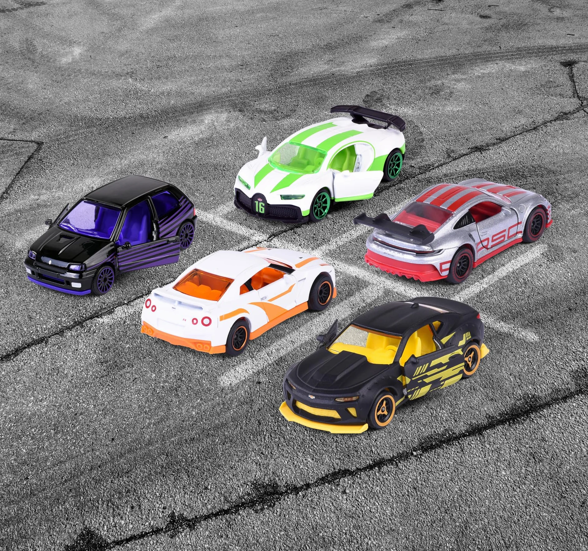 Majorette Color Trace Giftpack Edition Limitée Coffret 5 Véhicules Miniatures 2 Exclusifs