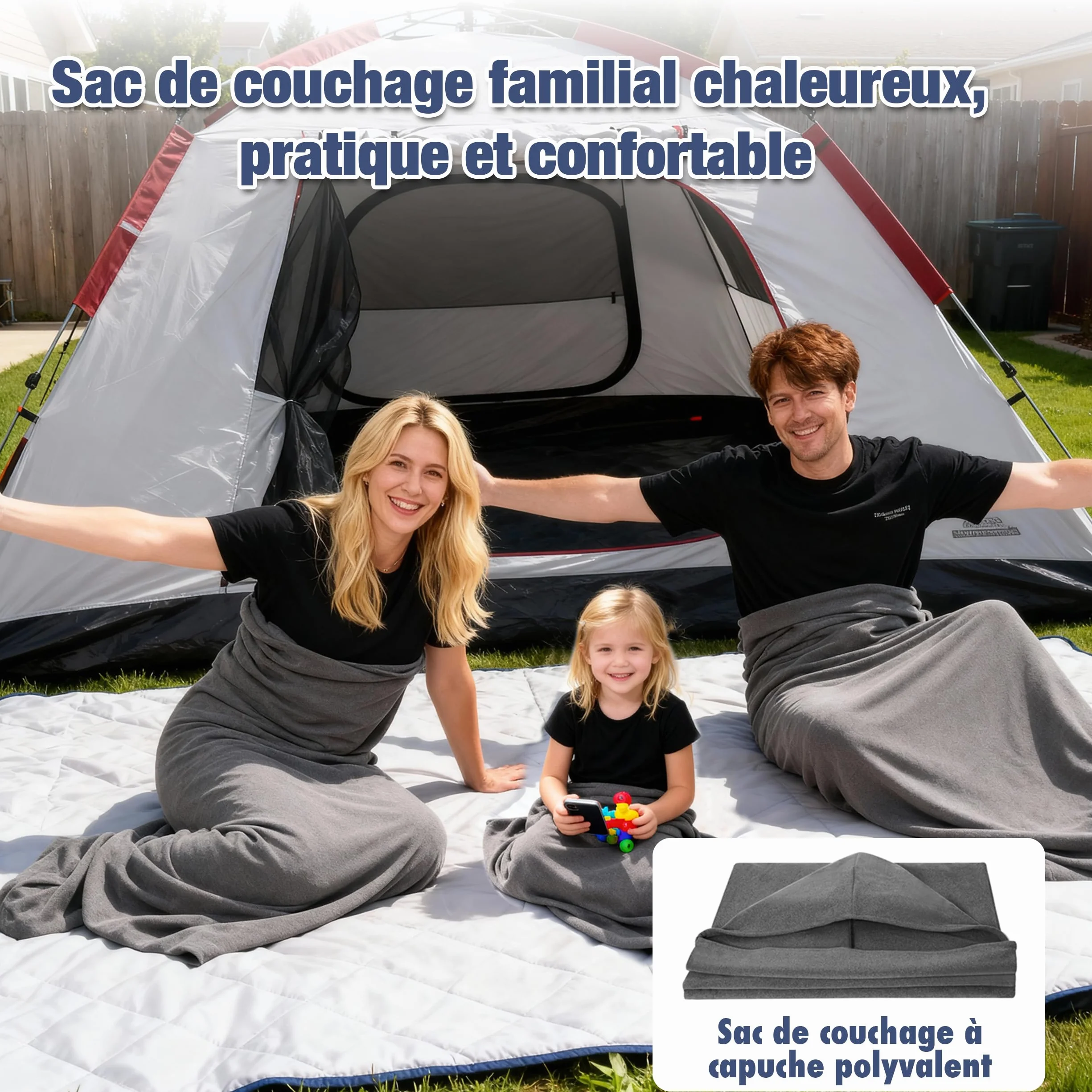 Cocon de Sommeil à Capuche Portable – Capsule de Détente pour Nuits Paisibles, Idéal Camping, Sieste & Maison