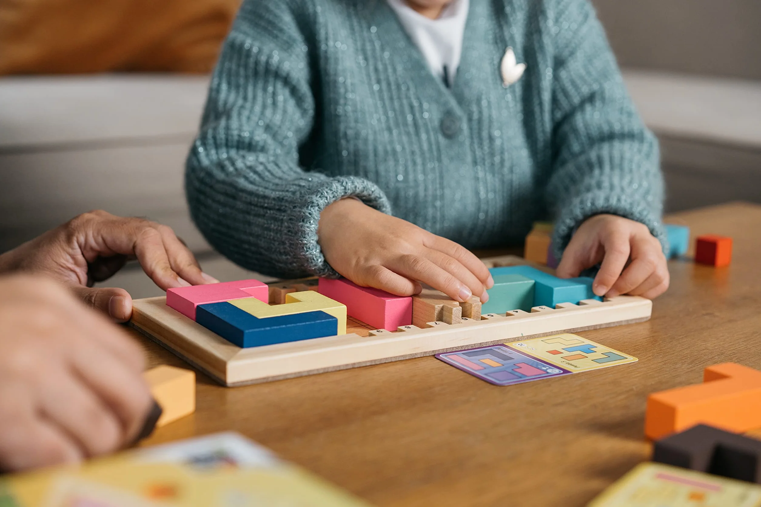 GIGAMIC Gagne Ton Papa Jeu de société Casse-tête évolutif Bois dès 3 Ans Jeu de réflexion logique et géométrie pour Enfant
