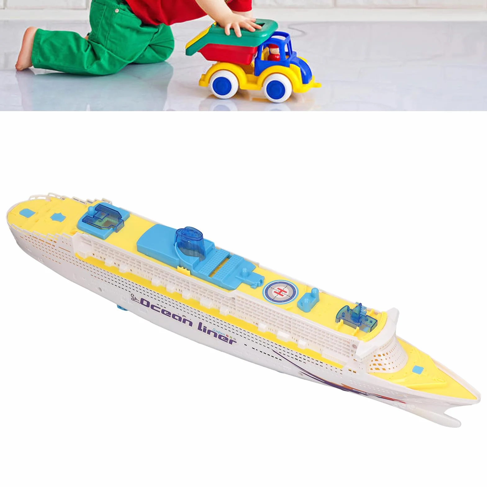 Jouet de Bateau de Croisière avec Lumière et Son pour Enfants
