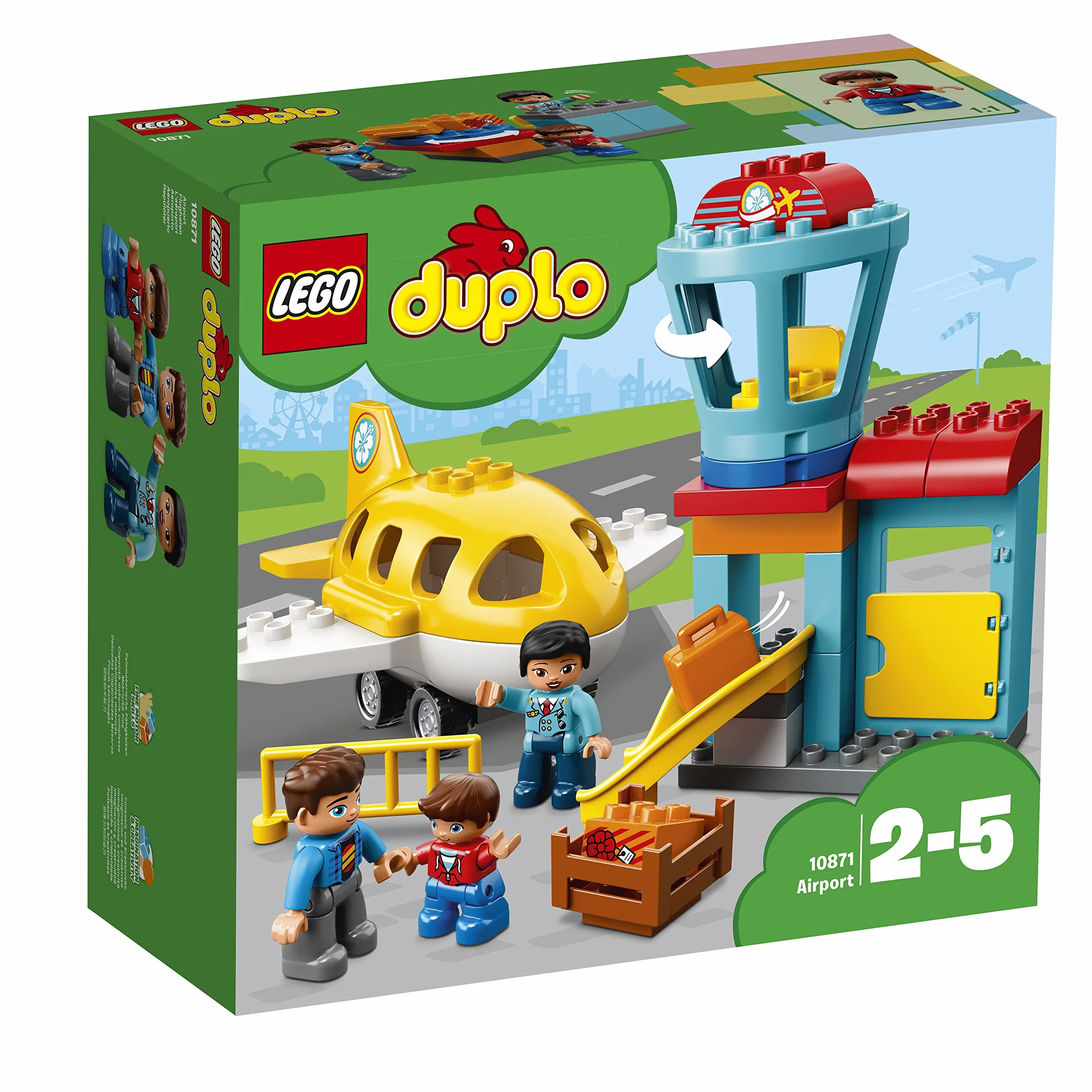 LEGO Duplo 10871 Ma Ville L'aéroport Set de Construction Avion Jouet Enfants 2-5 Ans