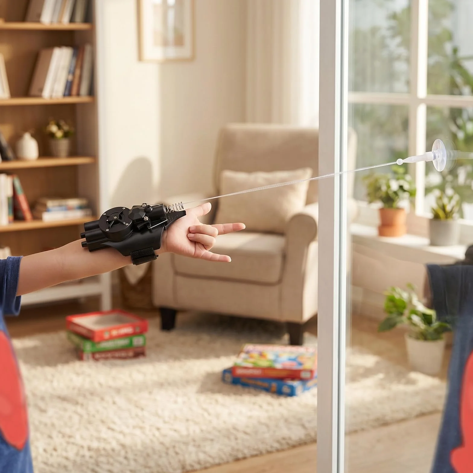Lanceur de Toile d'Araignée Rechargeable avec Dispositifs Magnétiques et Ventouses