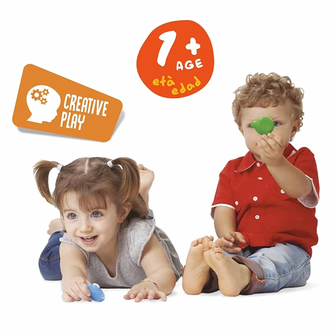Carioca Lot de 6 crayons de cire en forme d’ourson Multicolore