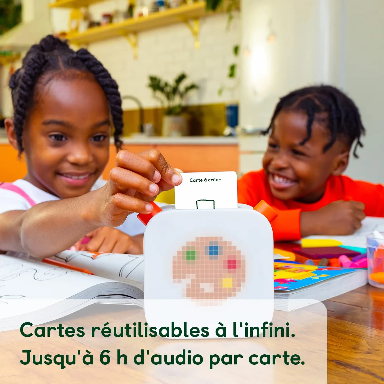 YOTO Pack de 10 Cartes Vierges et Autocollants pour Conteuse Veilleuse Boîte à Histoires Enfant 3-12 Ans