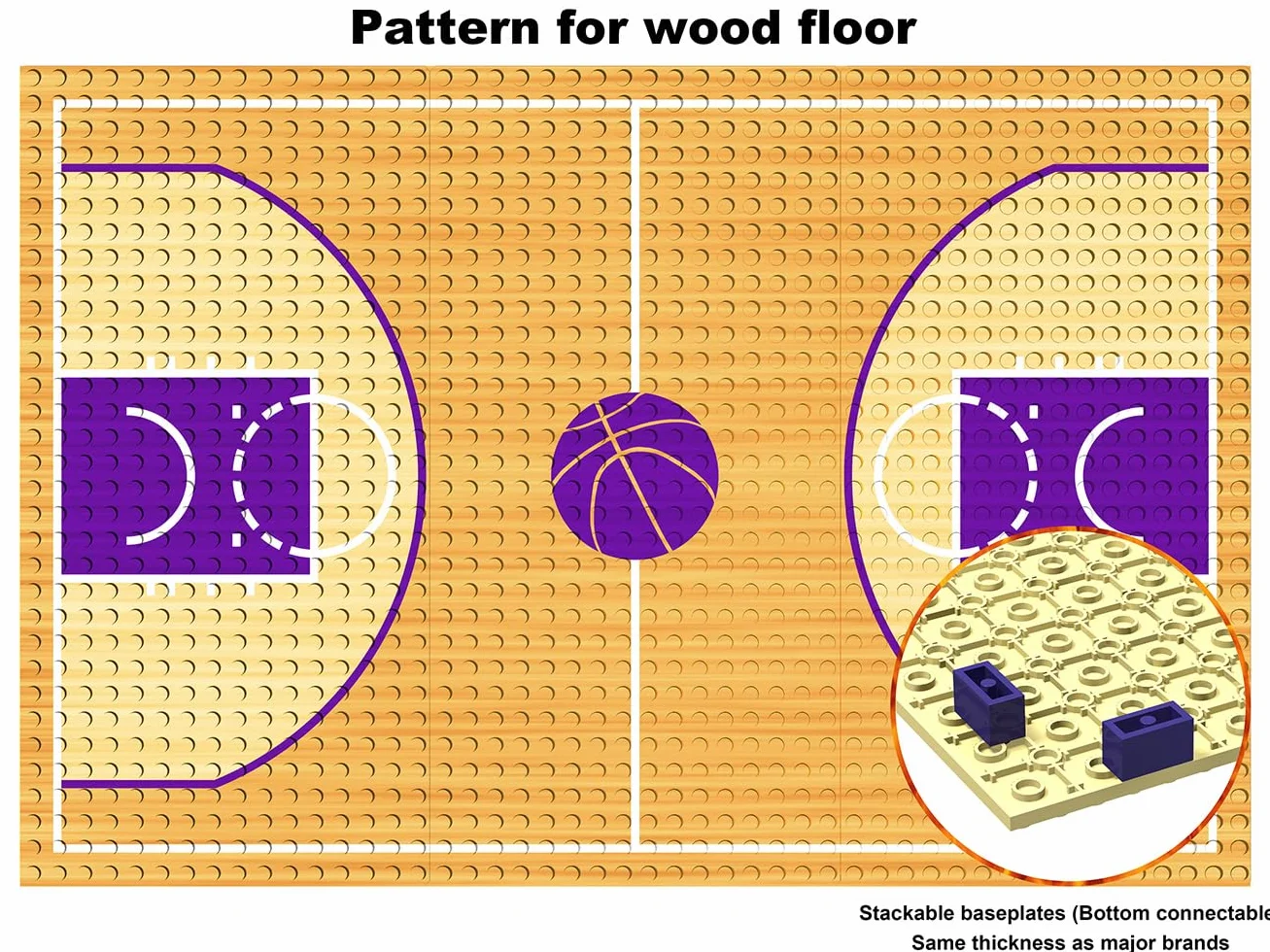 Blocs de construction éducatifs pour basket-ball 12,7 x 25,4 cm lot de 3