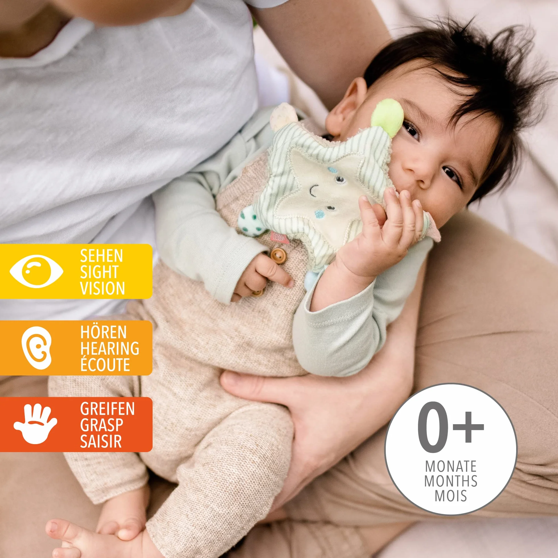 Fehn étoile de mer bruissante jouet d'activité pour bébé dès 0+ mois