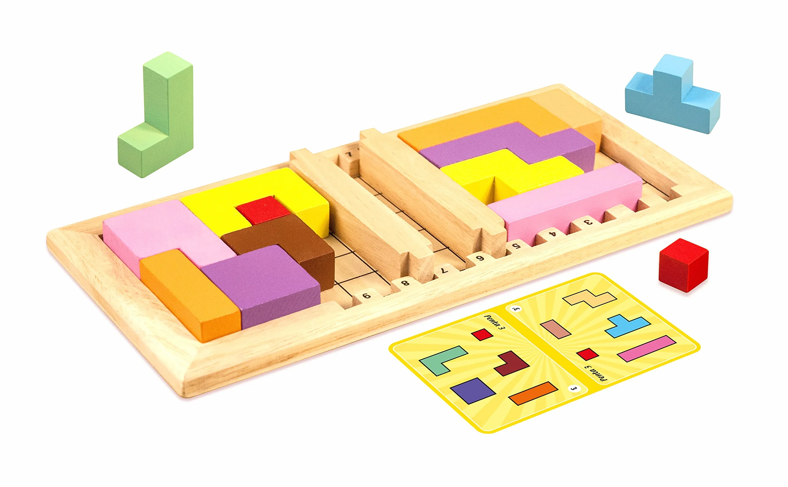GIGAMIC Gagne Ton Papa Jeu de société Casse-tête évolutif Bois dès 3 Ans Jeu de réflexion logique et géométrie pour Enfant