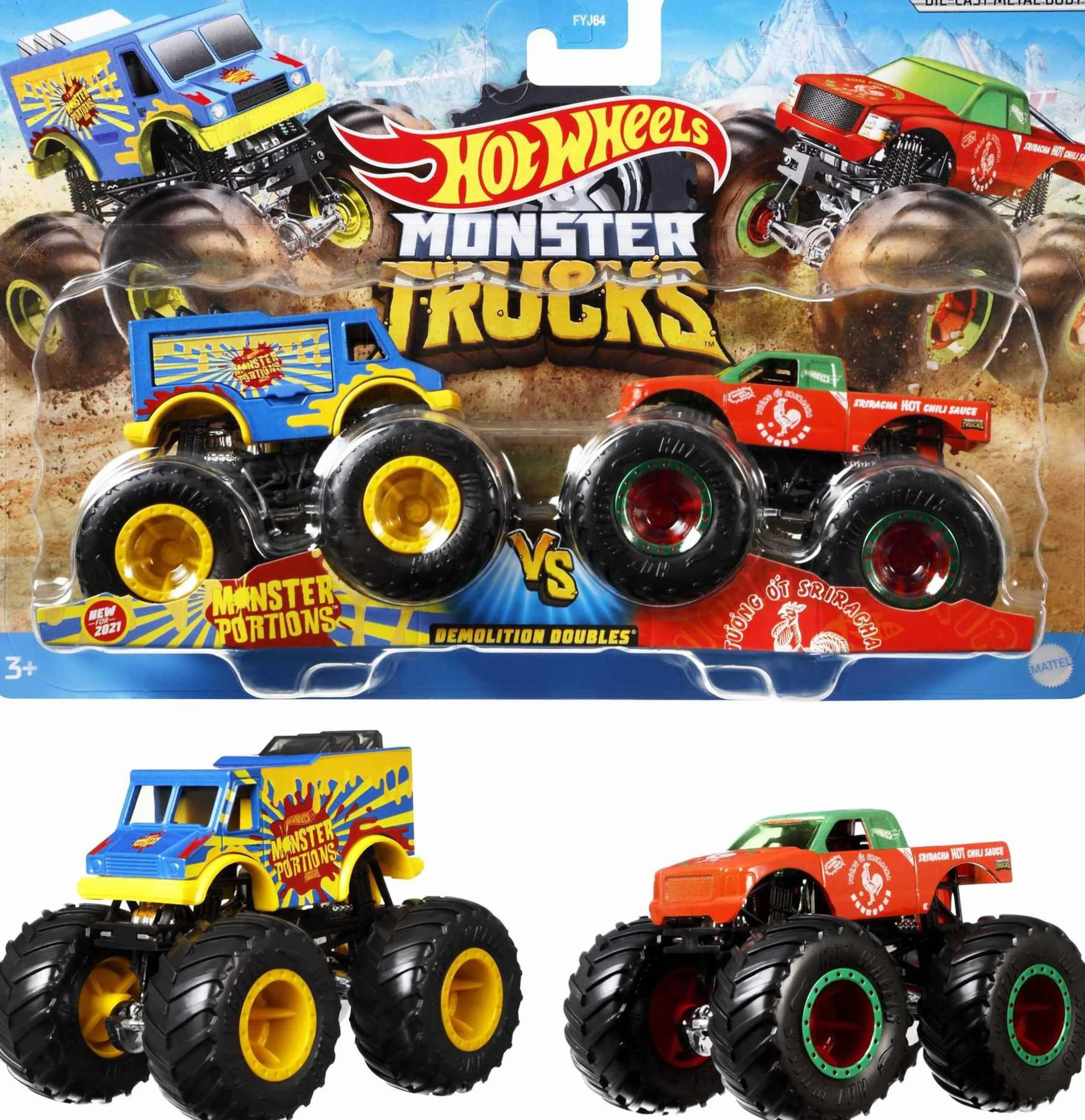 Hot Wheels Monster Truck Duos De Démolition FYJ64
