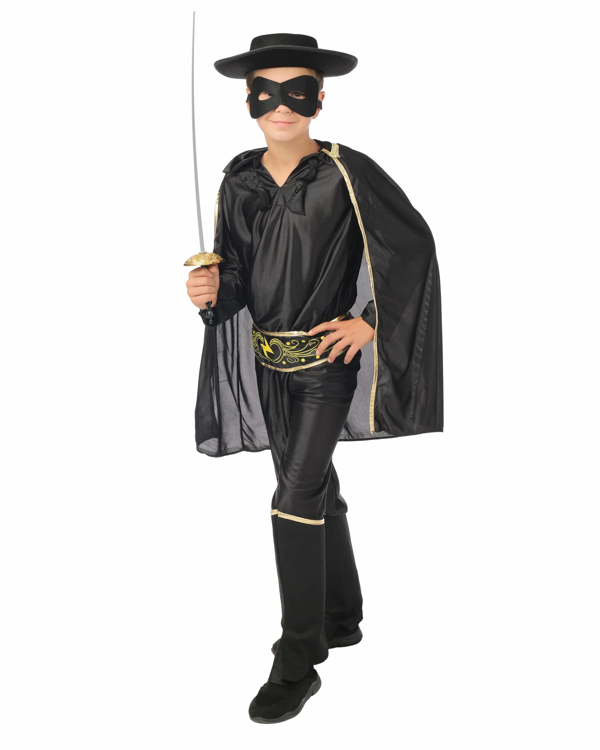 P'TIT Clown Fleuret de Justicier Bandit Masqué Vigilante's Foil Accessoire de Déguisement 61 cm Plastique