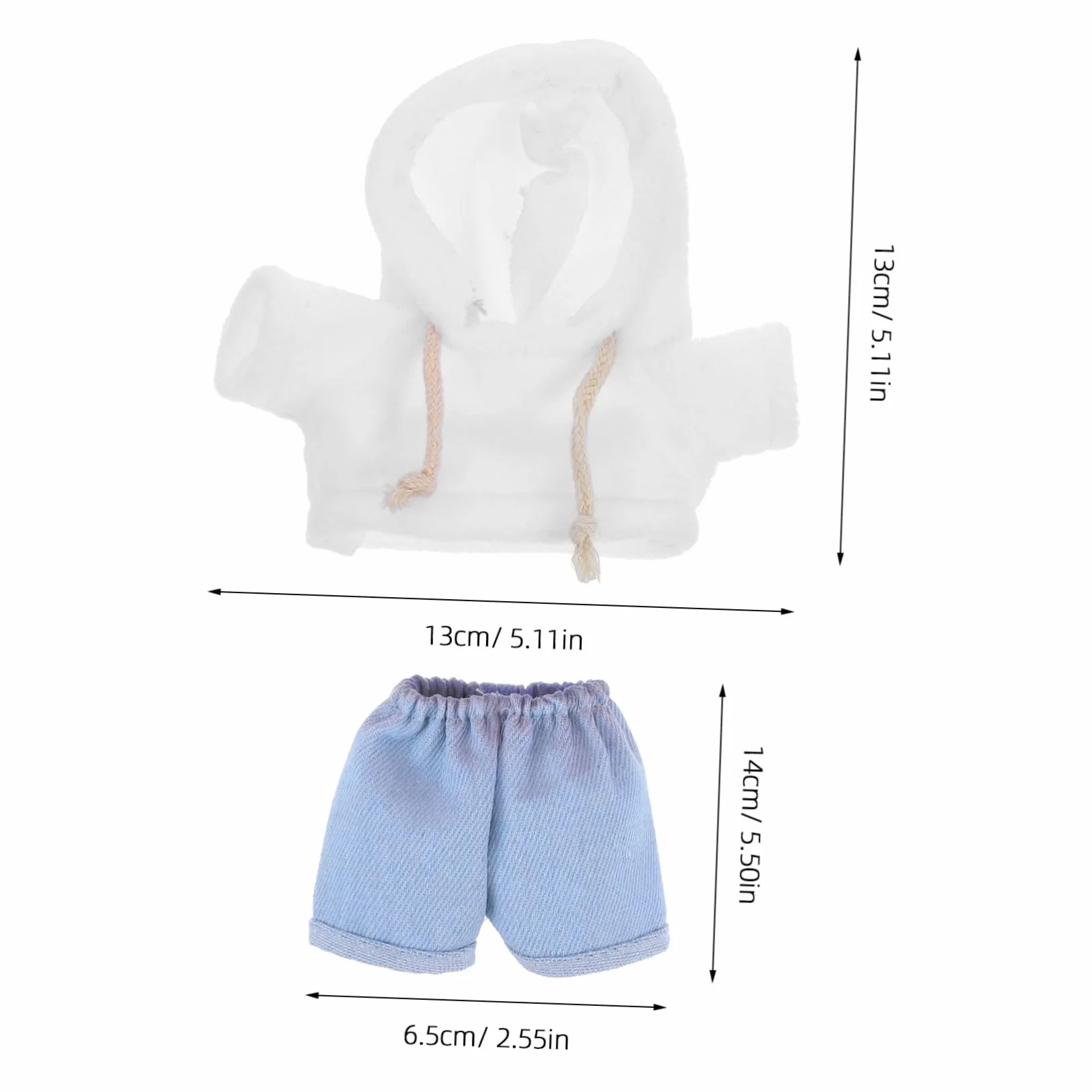 Ensemble Sweat-Shirt À Capuche Et Jean pour Poupée 20 Cm Tenue Réutilisable