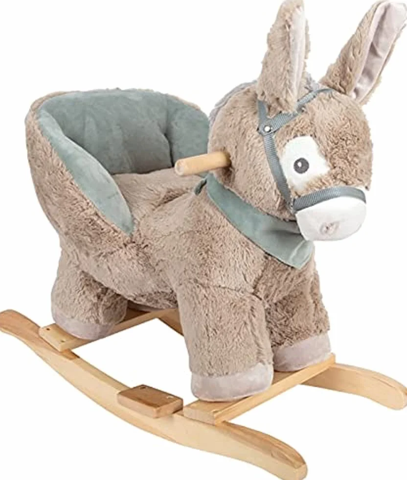 Small Foot Animal à Bascule âne Fauteuil Poignées Licol Peluche 12 Mois