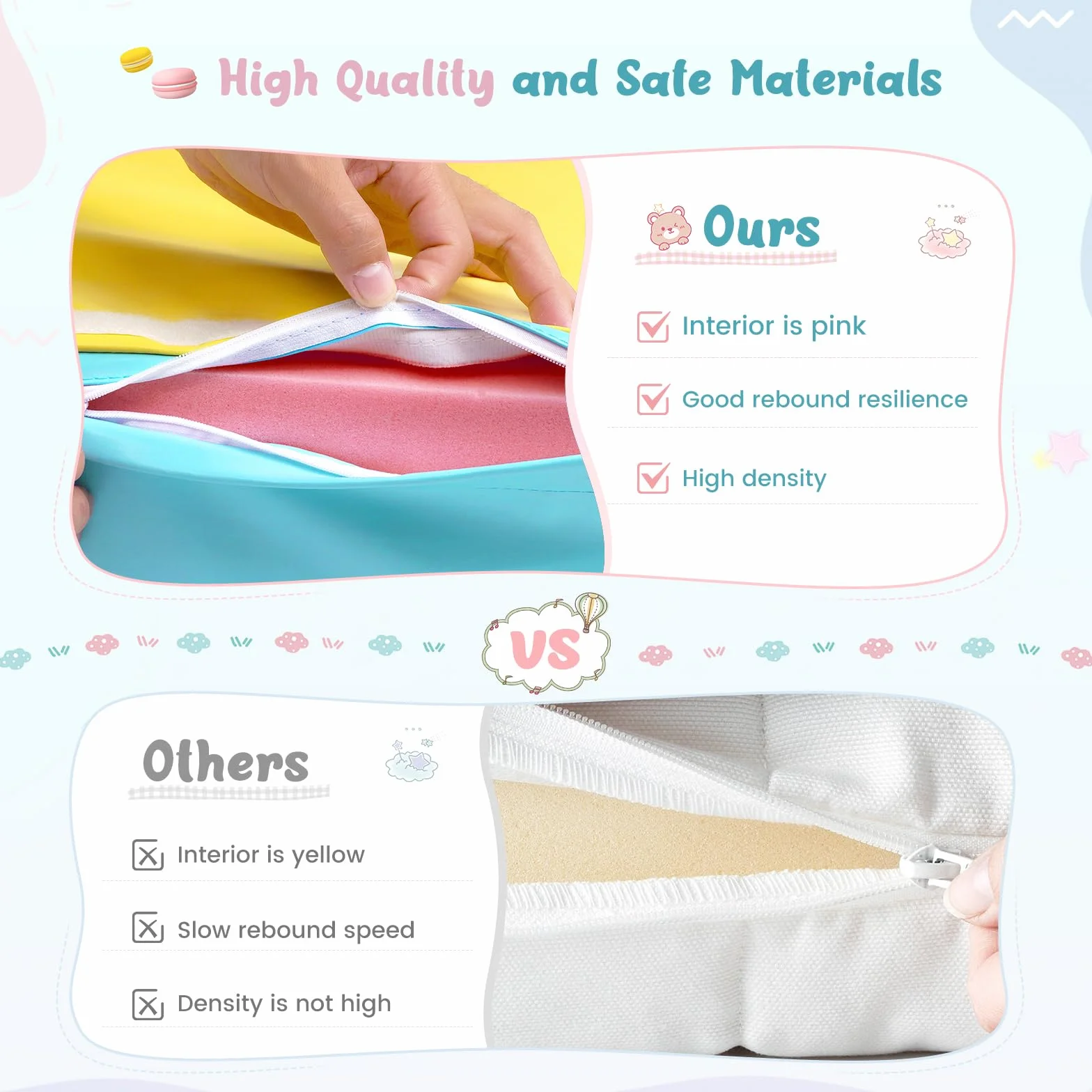Blocs de Construction Souples en Mousse, Jouets d’Éveil Motricité pour Bébés 12–36 Mois, Antidérapants