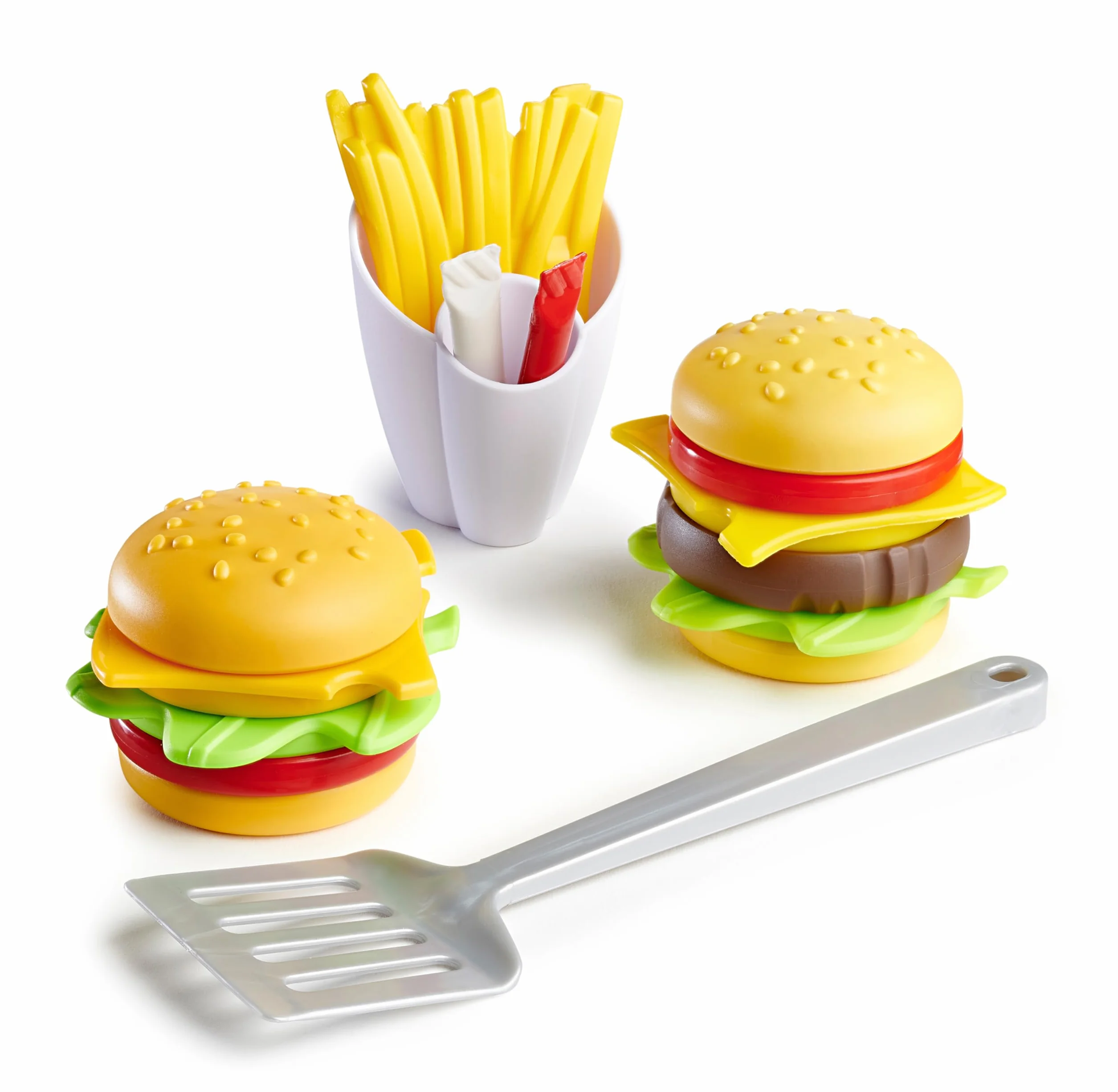 Falk Porteur Food Truck Gourmet Burger Gris 707C Volant directionnel avec klaxon Levier à Effet sonore Coffre de Rangement Remorque BBQ Accessoires