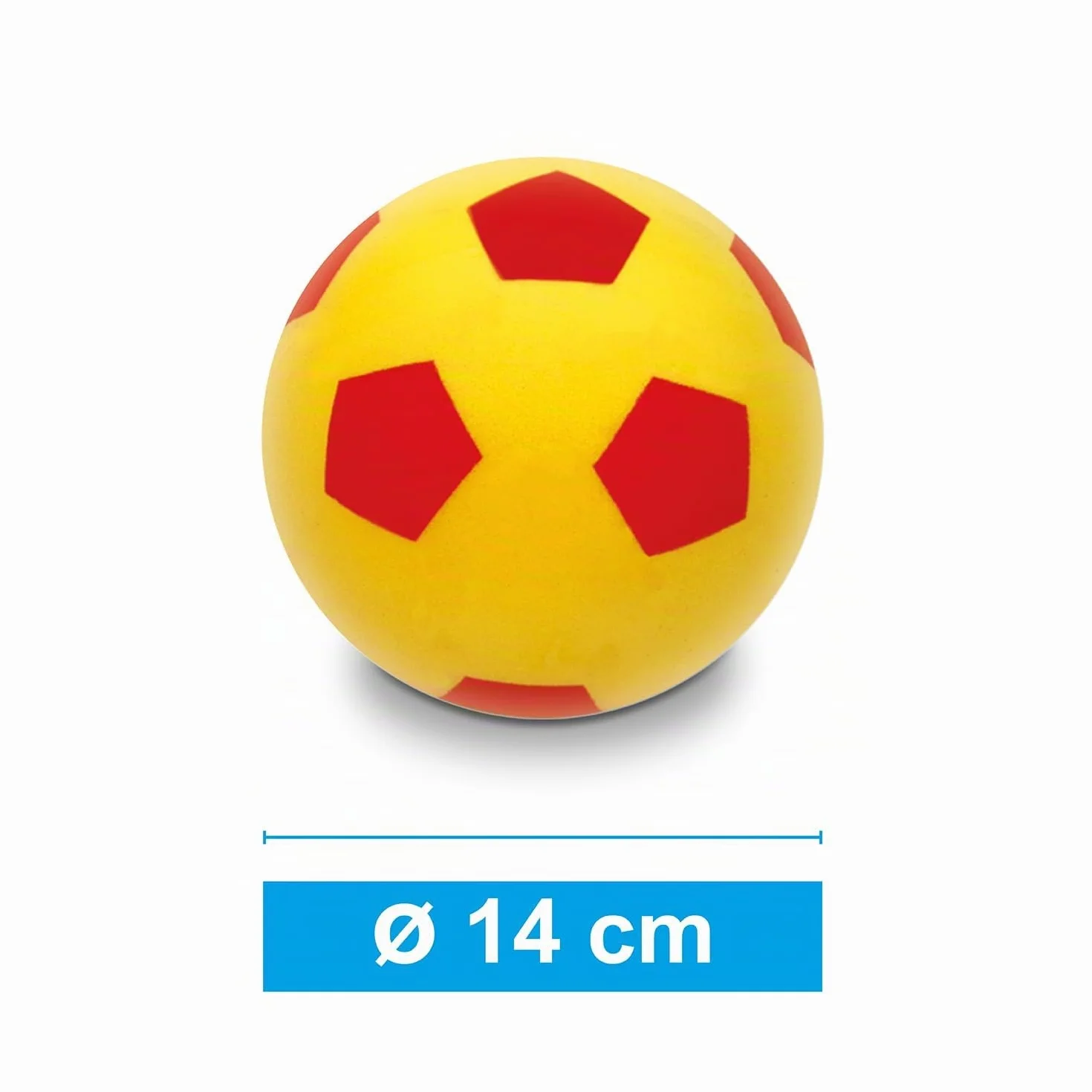 Mondo Toys Soft Ball 120 Ballon en Mousse diamètre 12 cm Balle Souple Couleurs Mixtes