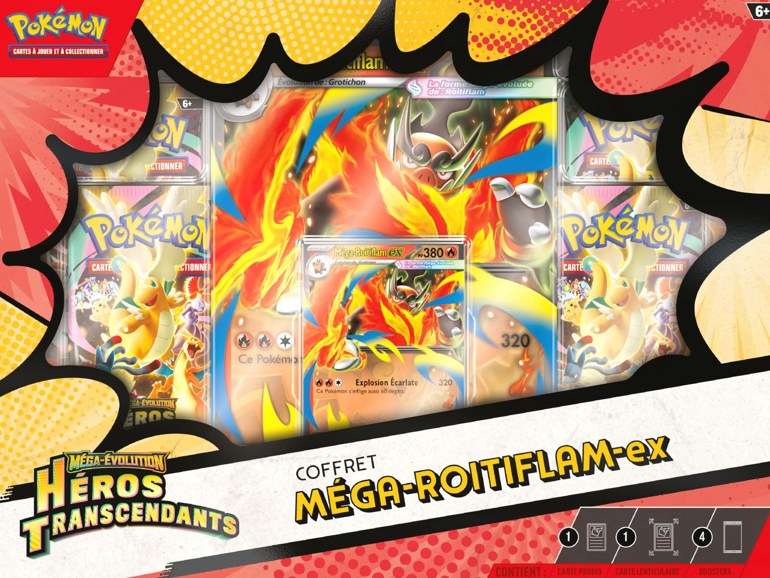 Pokémon Coffret Méga-Évolution Héros Transcendants Méga-Roitiflam-ex