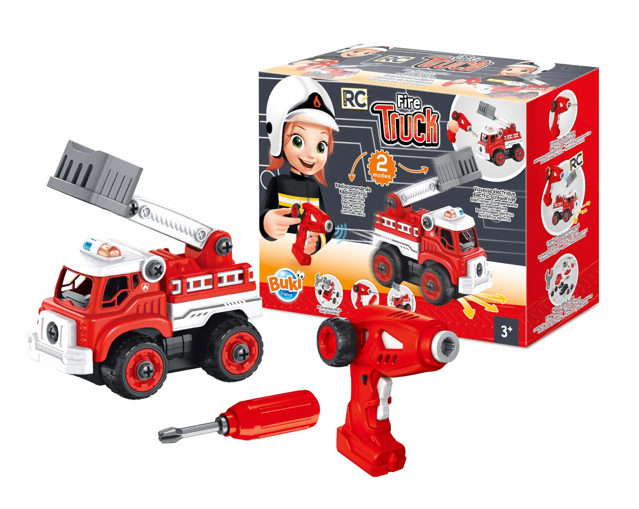Camion de pompier RC Buki 9022 Multicolore